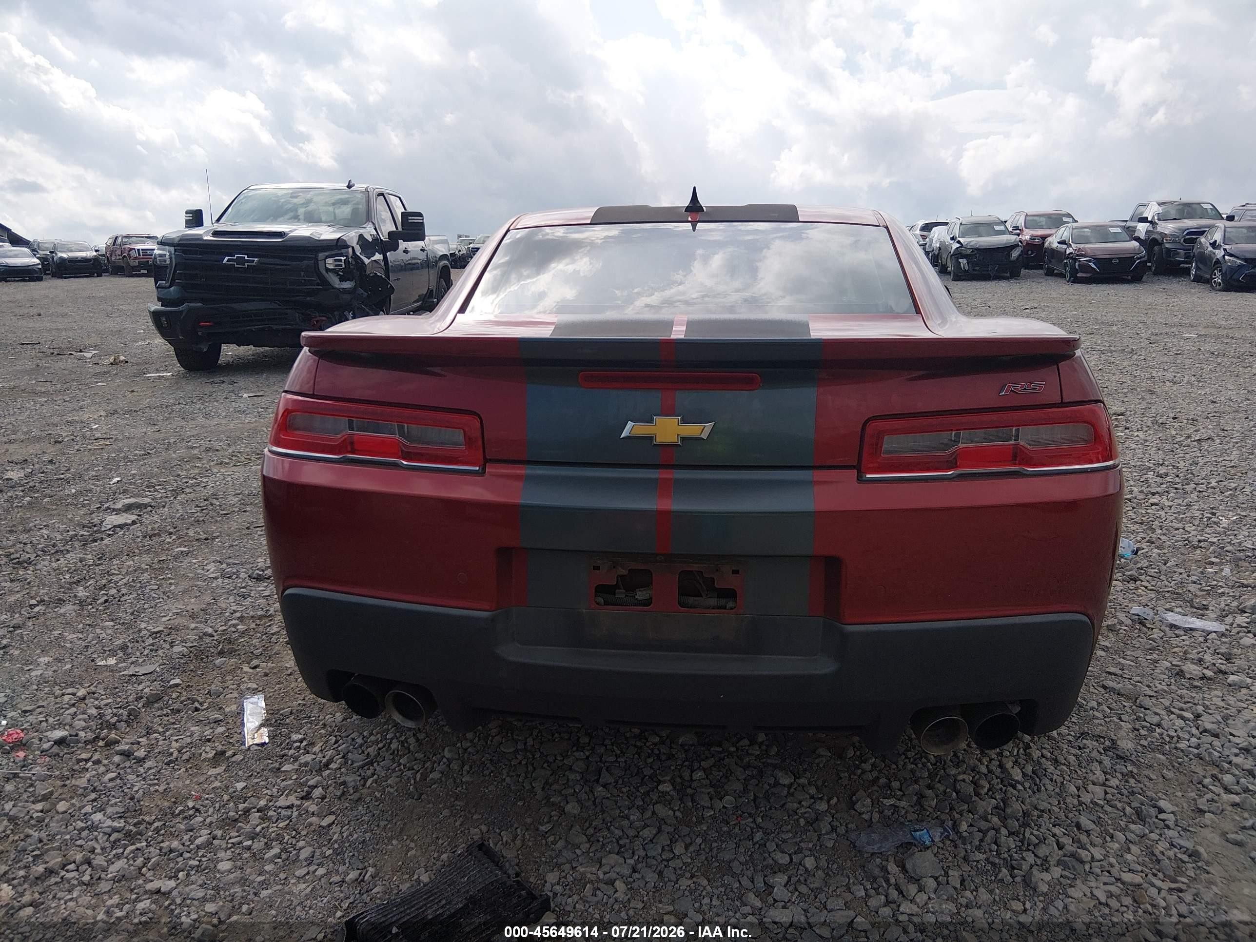 2014 Chevrolet Camaro 1lt Red vin: 2G1FB1E38E9268149