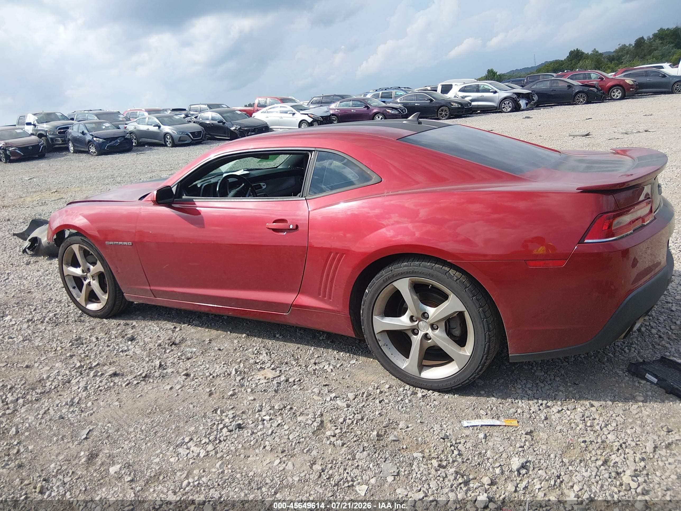2014 Chevrolet Camaro 1lt Red vin: 2G1FB1E38E9268149