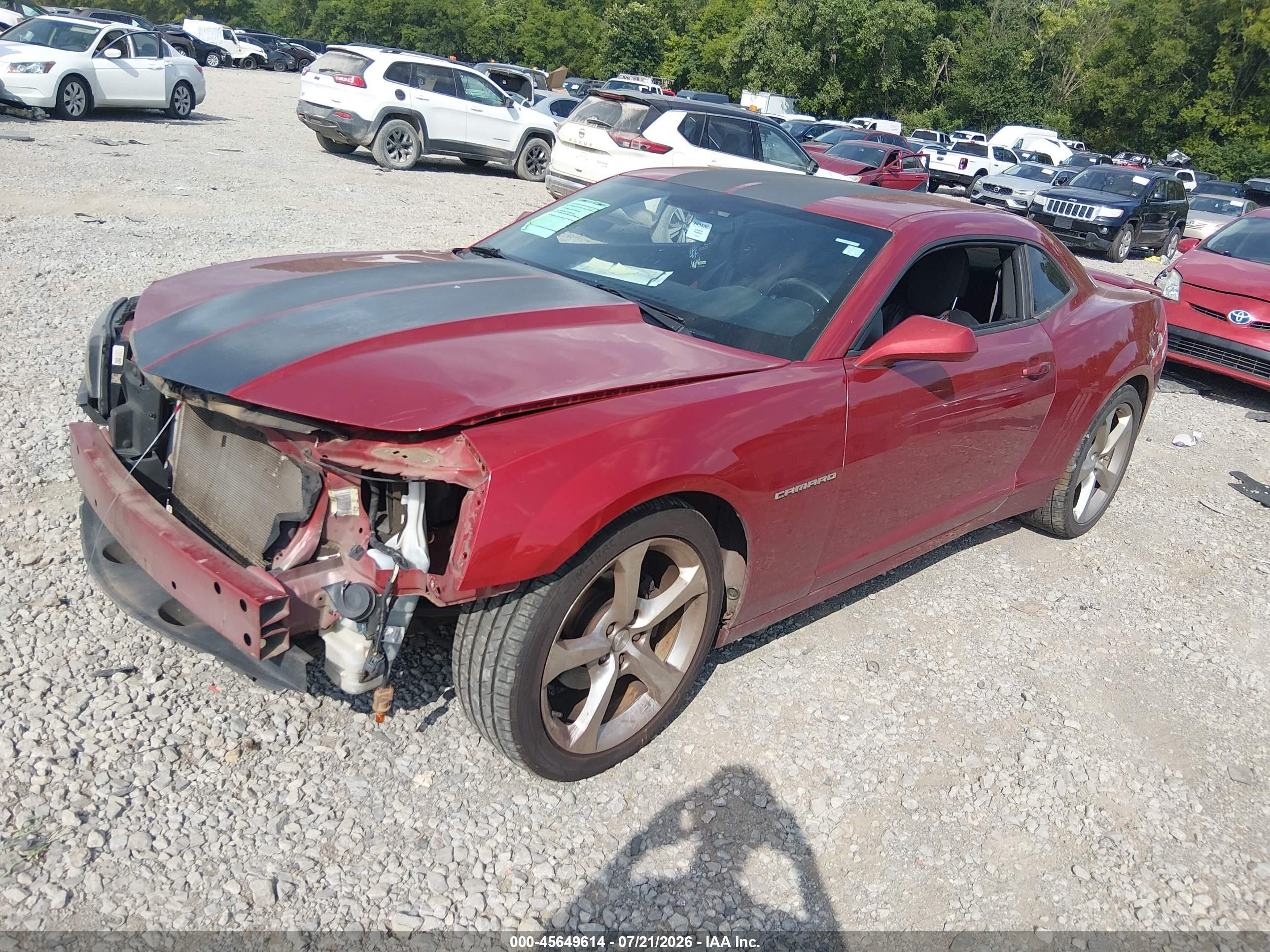 2014 Chevrolet Camaro 1lt Red vin: 2G1FB1E38E9268149