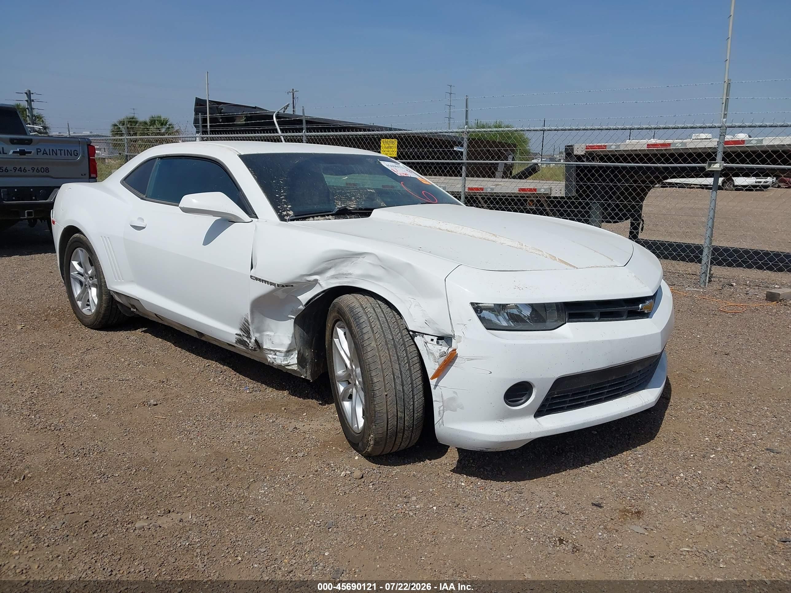 2015 Chevrolet Camaro 2ls White vin: 2G1FB1E38F9135683