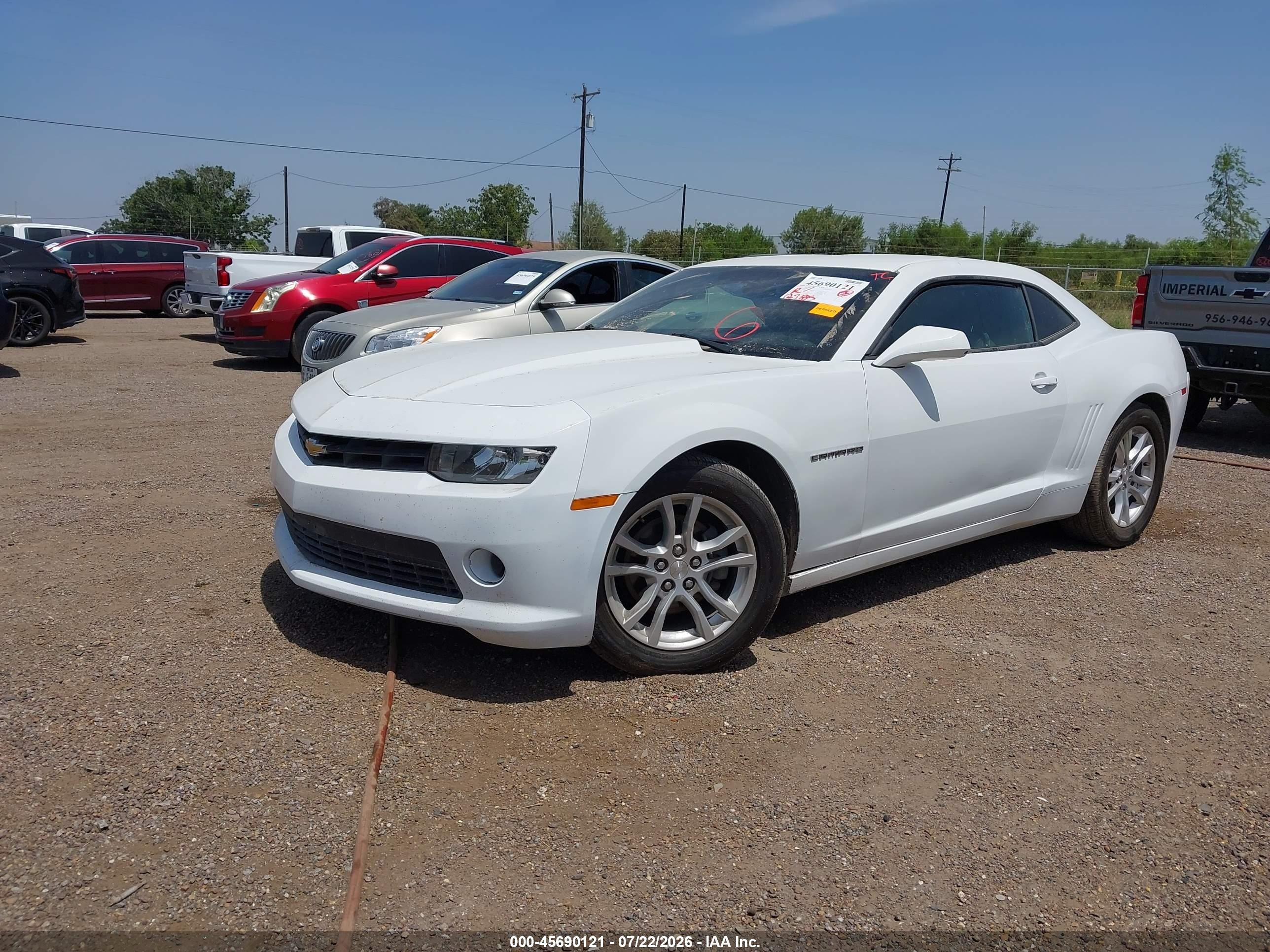 2015 Chevrolet Camaro 2ls White vin: 2G1FB1E38F9135683
