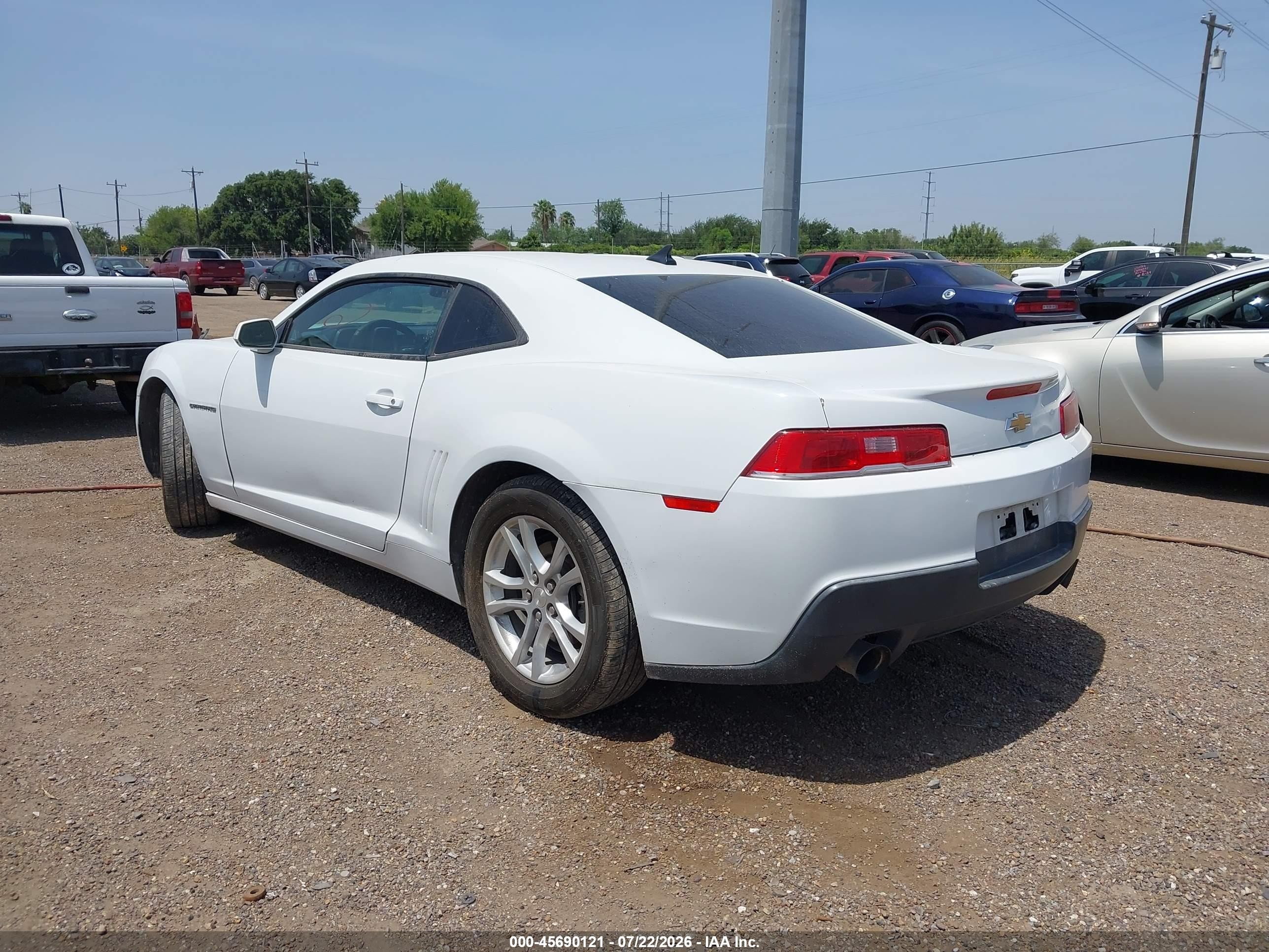 2015 Chevrolet Camaro 2ls White vin: 2G1FB1E38F9135683