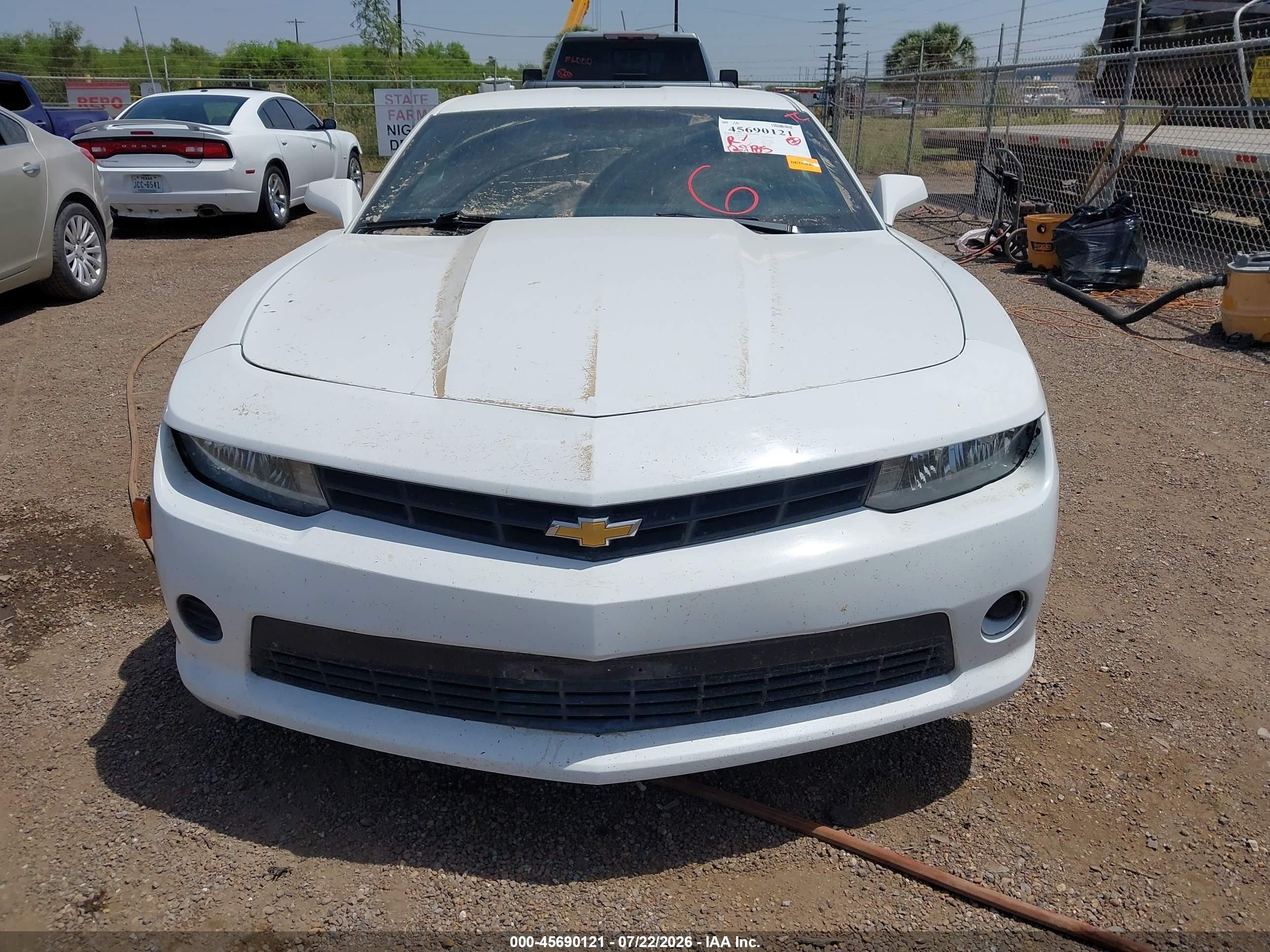 2015 Chevrolet Camaro 2ls White vin: 2G1FB1E38F9135683