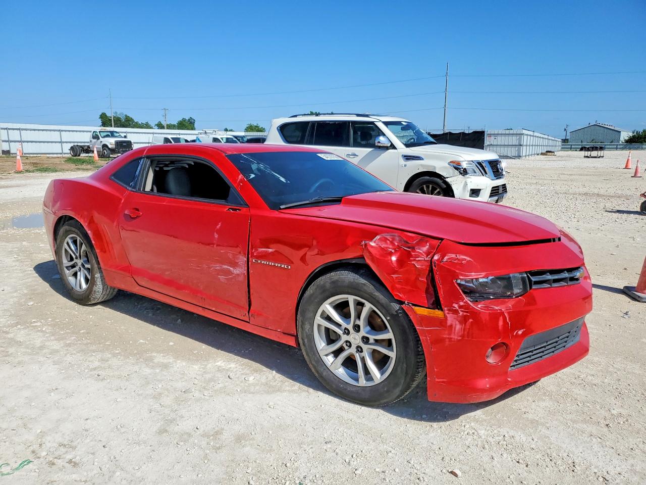 2015 Chevrolet Camaro Ls Red vin: 2G1FB1E38F9301250