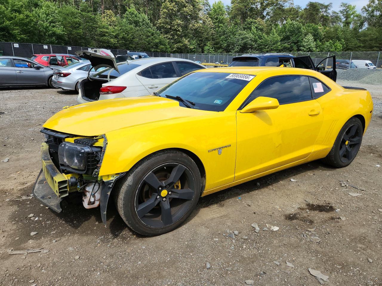 2012 Chevrolet Camaro Lt Yellow vin: 2G1FB1E39C9113719