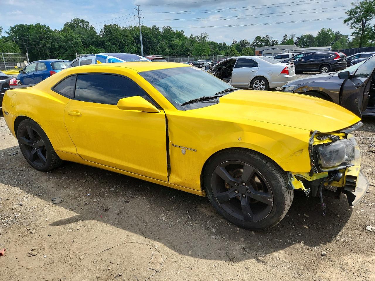 2012 Chevrolet Camaro Lt Желтый vin: 2G1FB1E39C9113719