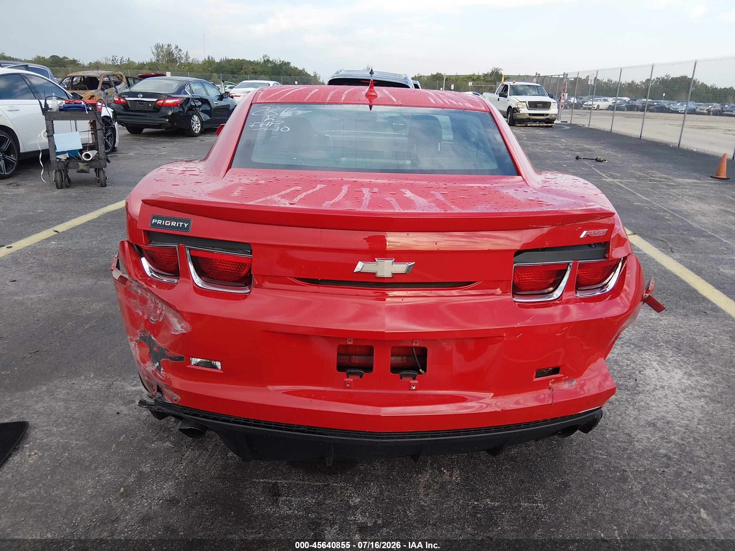 2012 Chevrolet Camaro 1lt Красный vin: 2G1FB1E39C9142816