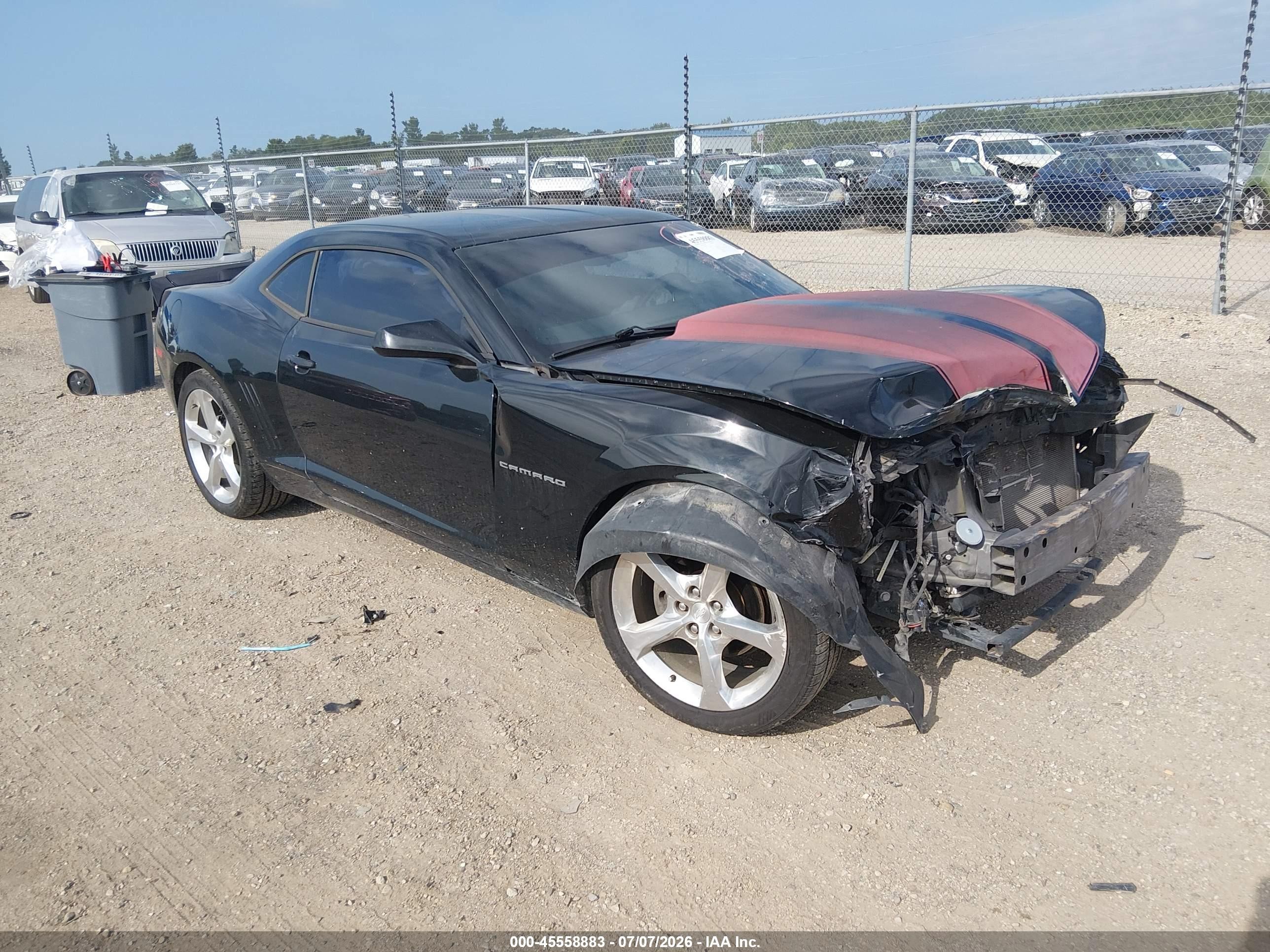 2013 Chevrolet Camaro 1lt Black vin: 2G1FB1E39D9236521