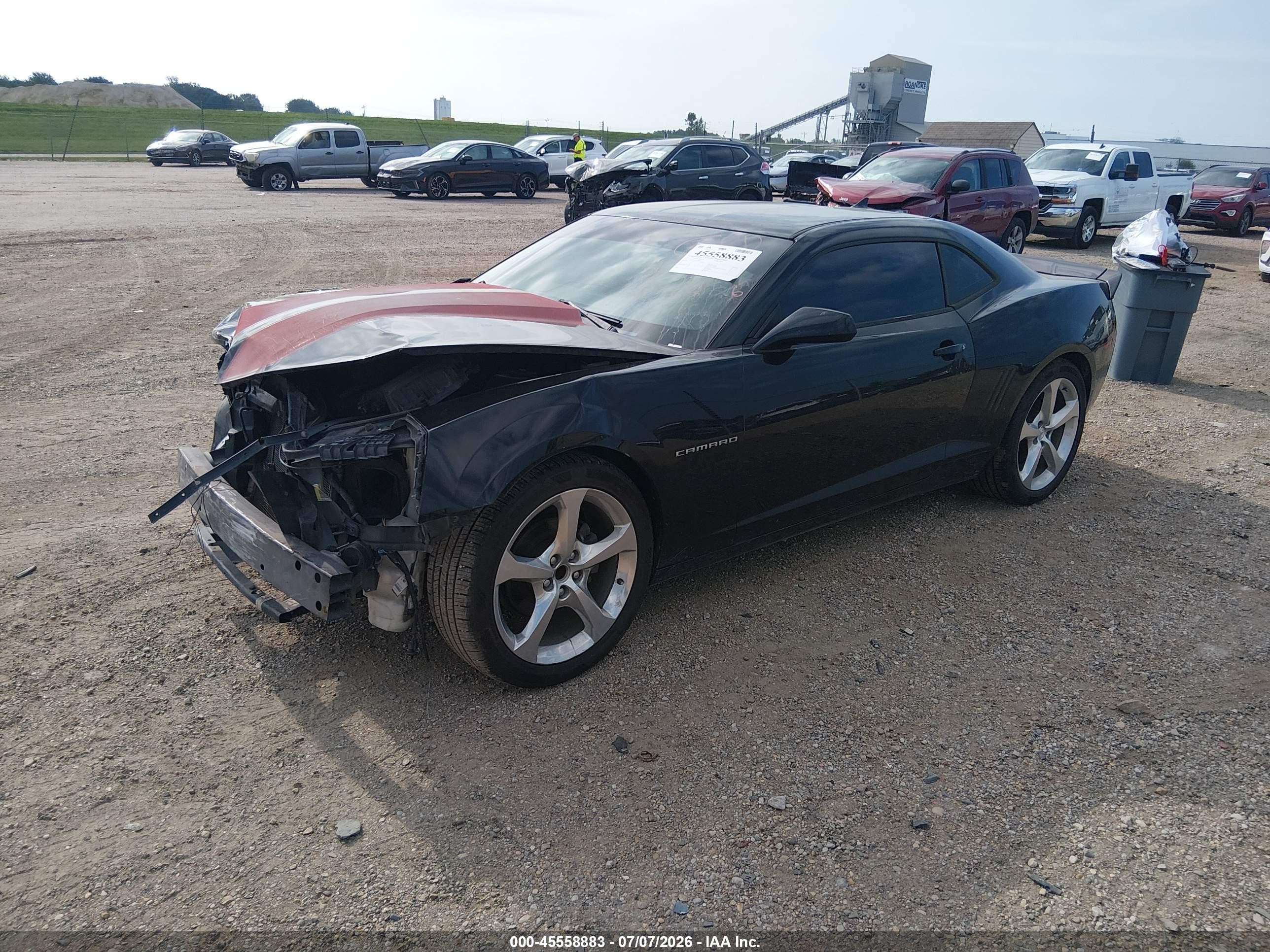 2013 Chevrolet Camaro 1lt Black vin: 2G1FB1E39D9236521