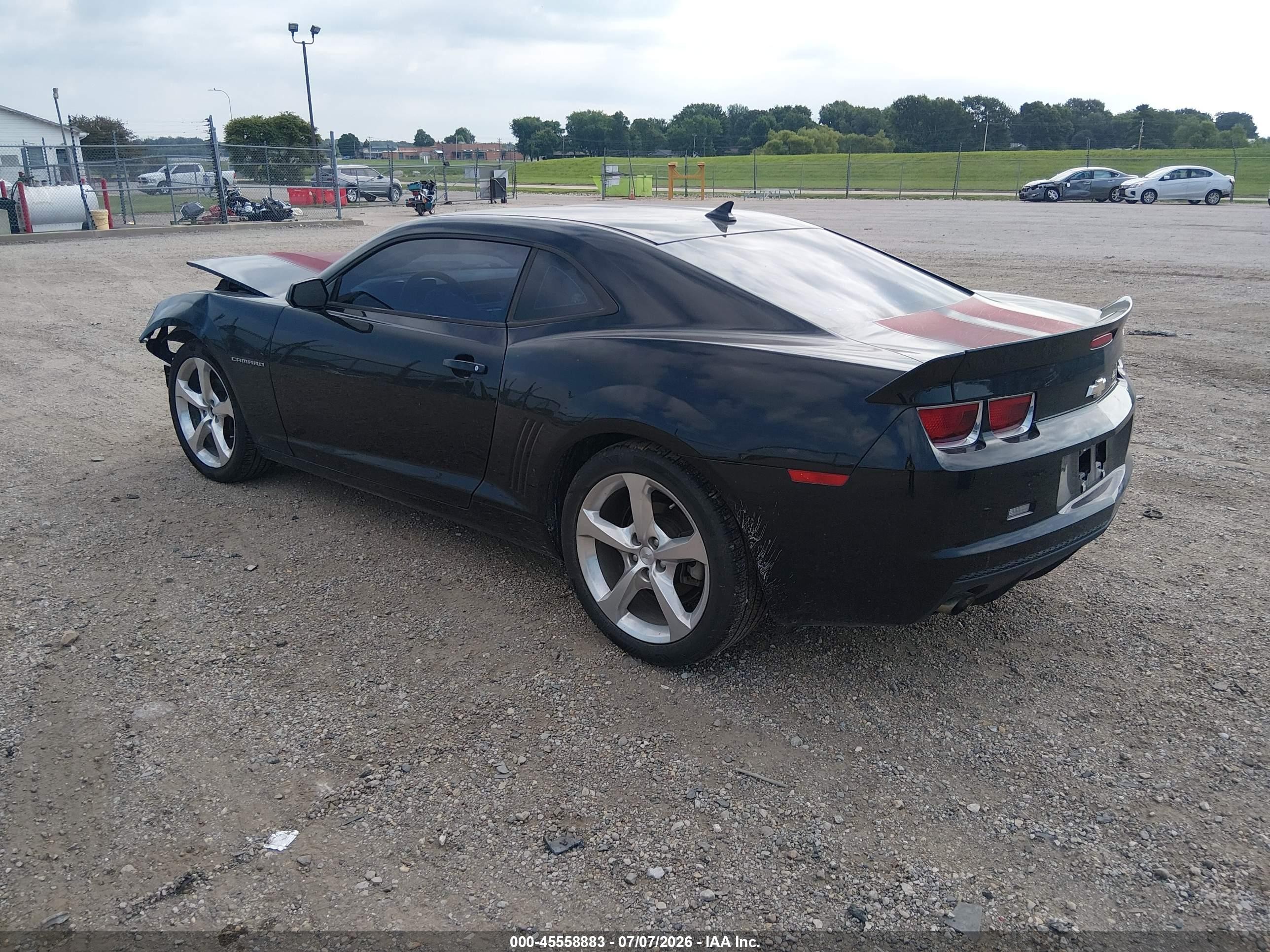 2013 Chevrolet Camaro 1lt Black vin: 2G1FB1E39D9236521