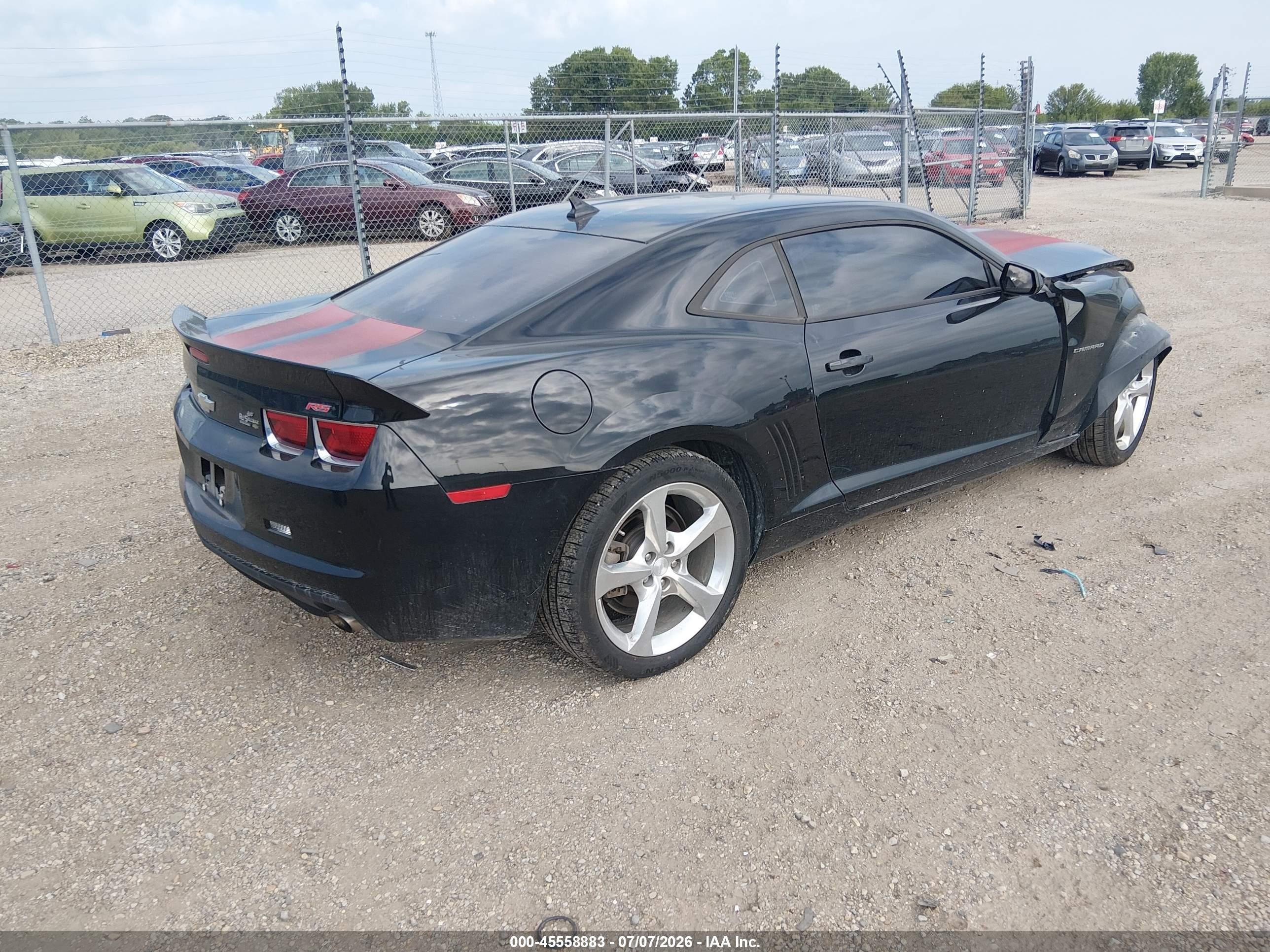 2013 Chevrolet Camaro 1lt Black vin: 2G1FB1E39D9236521