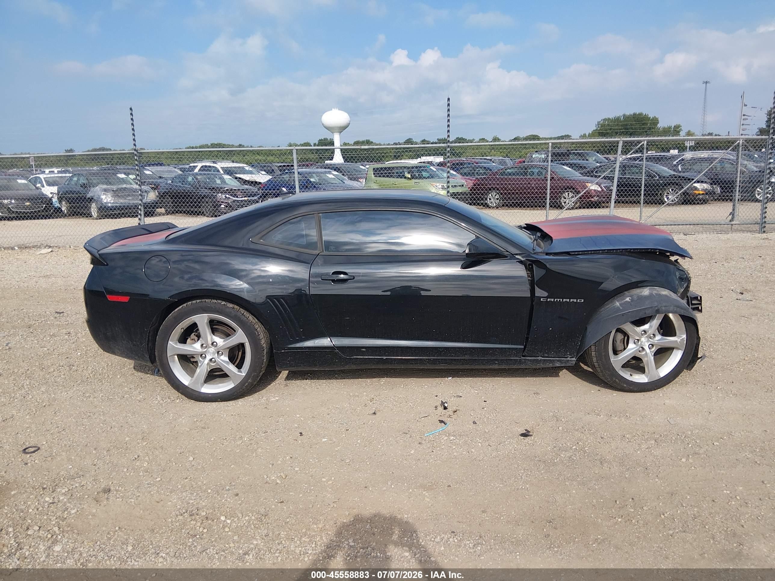 2013 Chevrolet Camaro 1lt Black vin: 2G1FB1E39D9236521