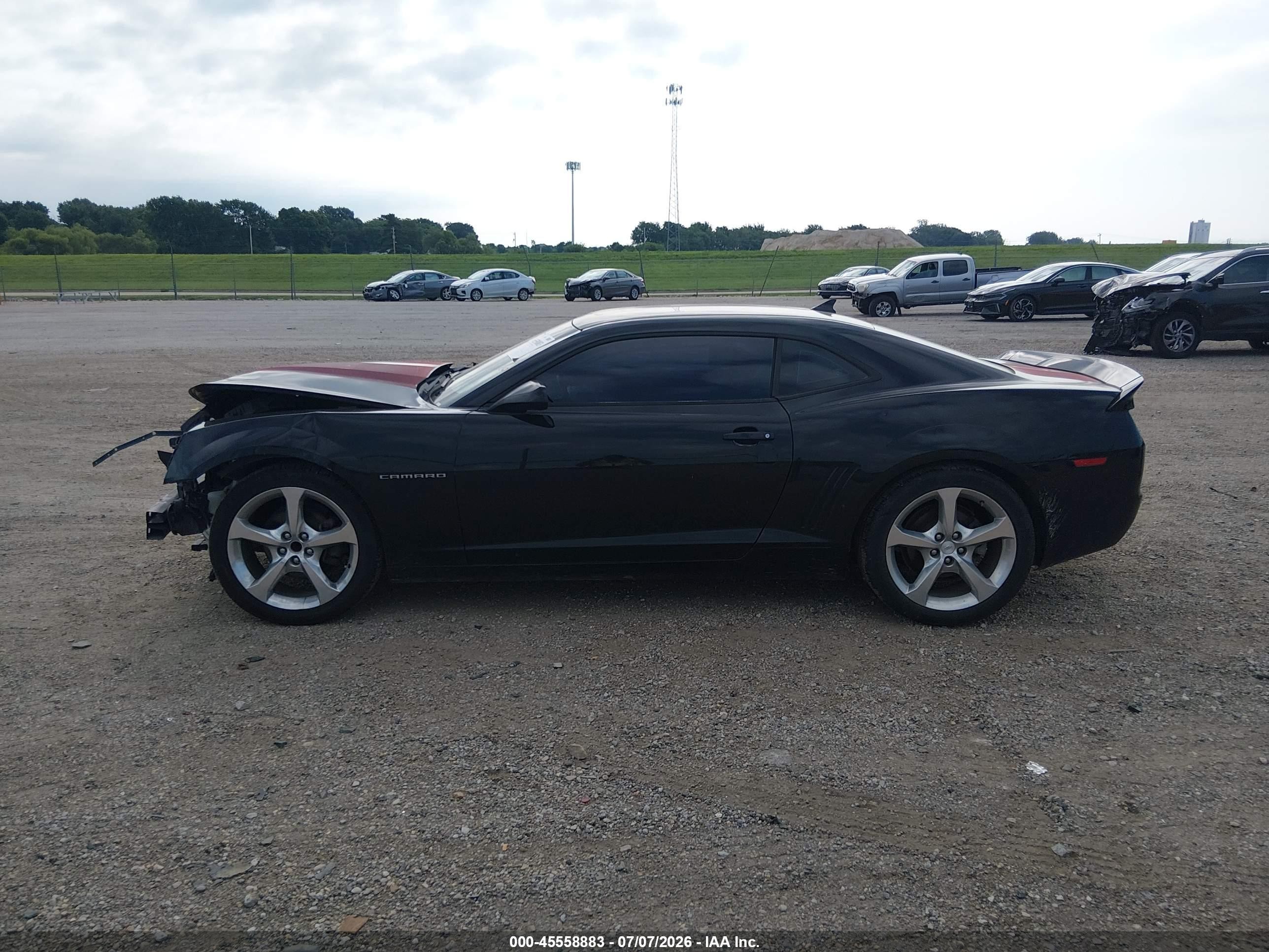 2013 Chevrolet Camaro 1lt Black vin: 2G1FB1E39D9236521