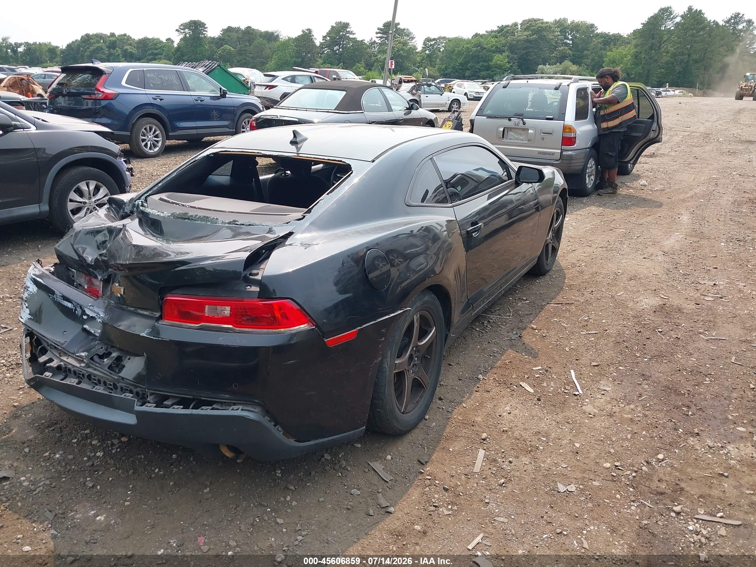 2014 Chevrolet Camaro 1lt Black vin: 2G1FB1E39E9132998