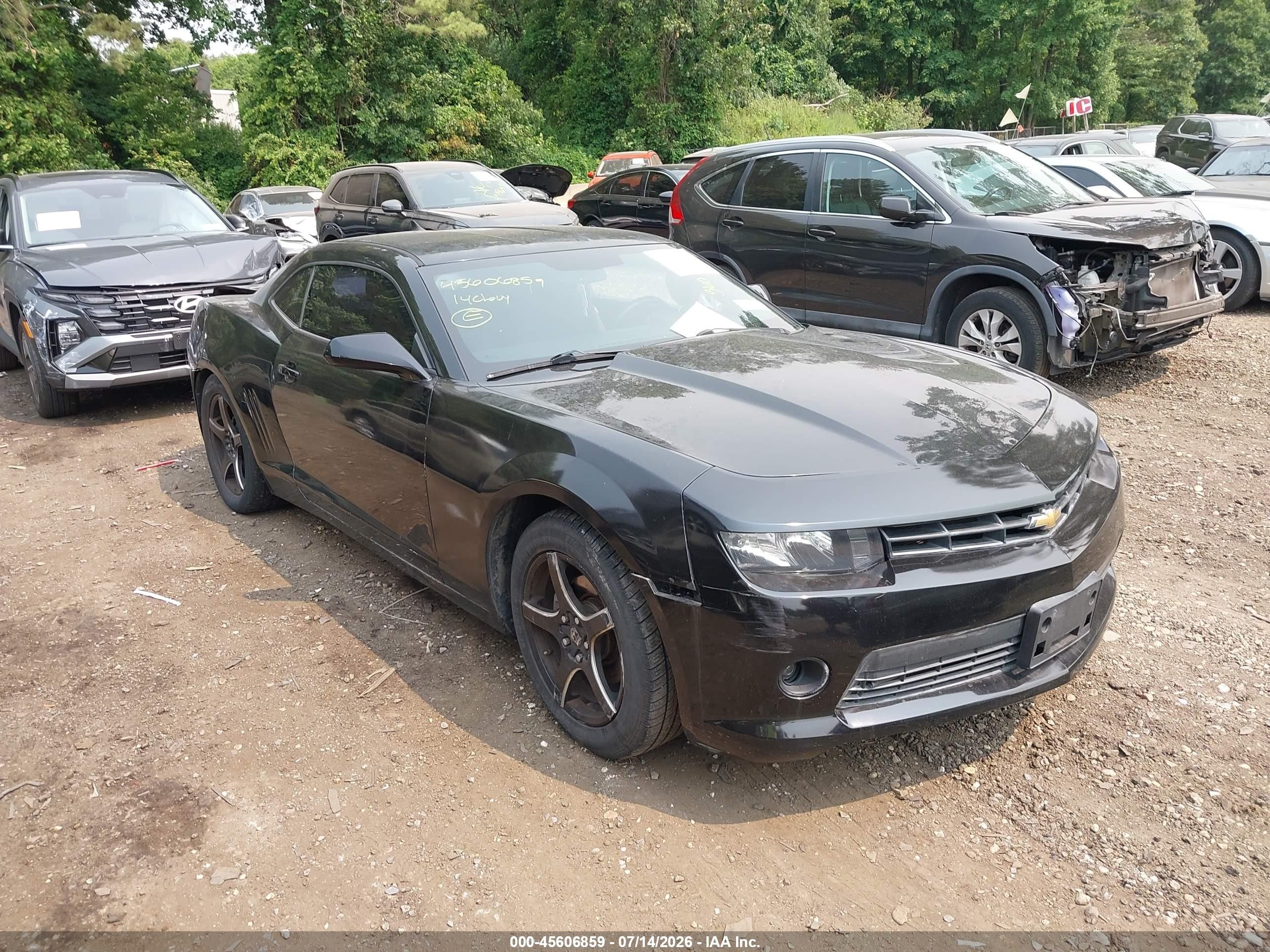 2014 Chevrolet Camaro 1lt Black vin: 2G1FB1E39E9132998