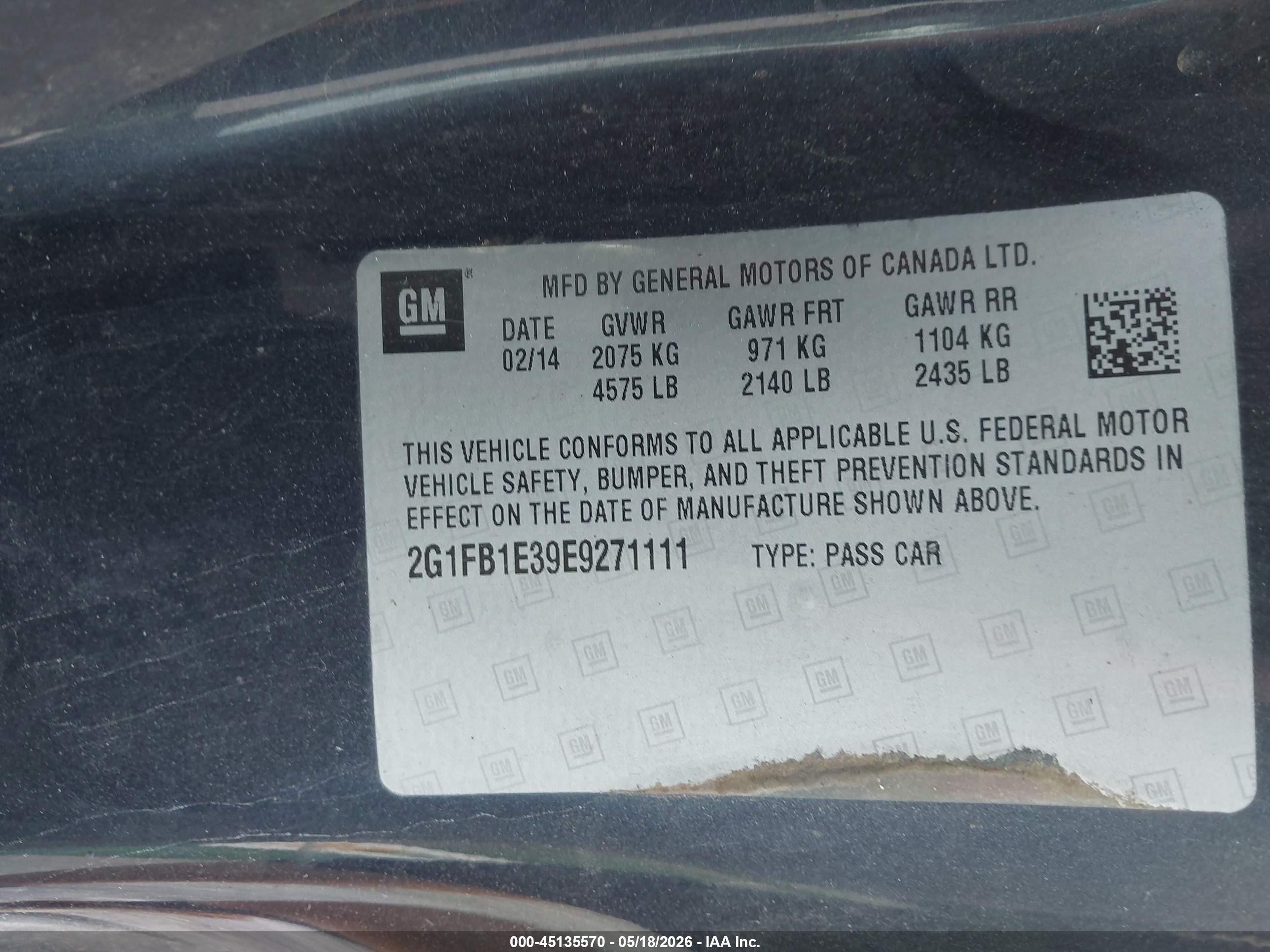 2014 Chevrolet Camaro 1lt Dark Blue vin: 2G1FB1E39E9271111