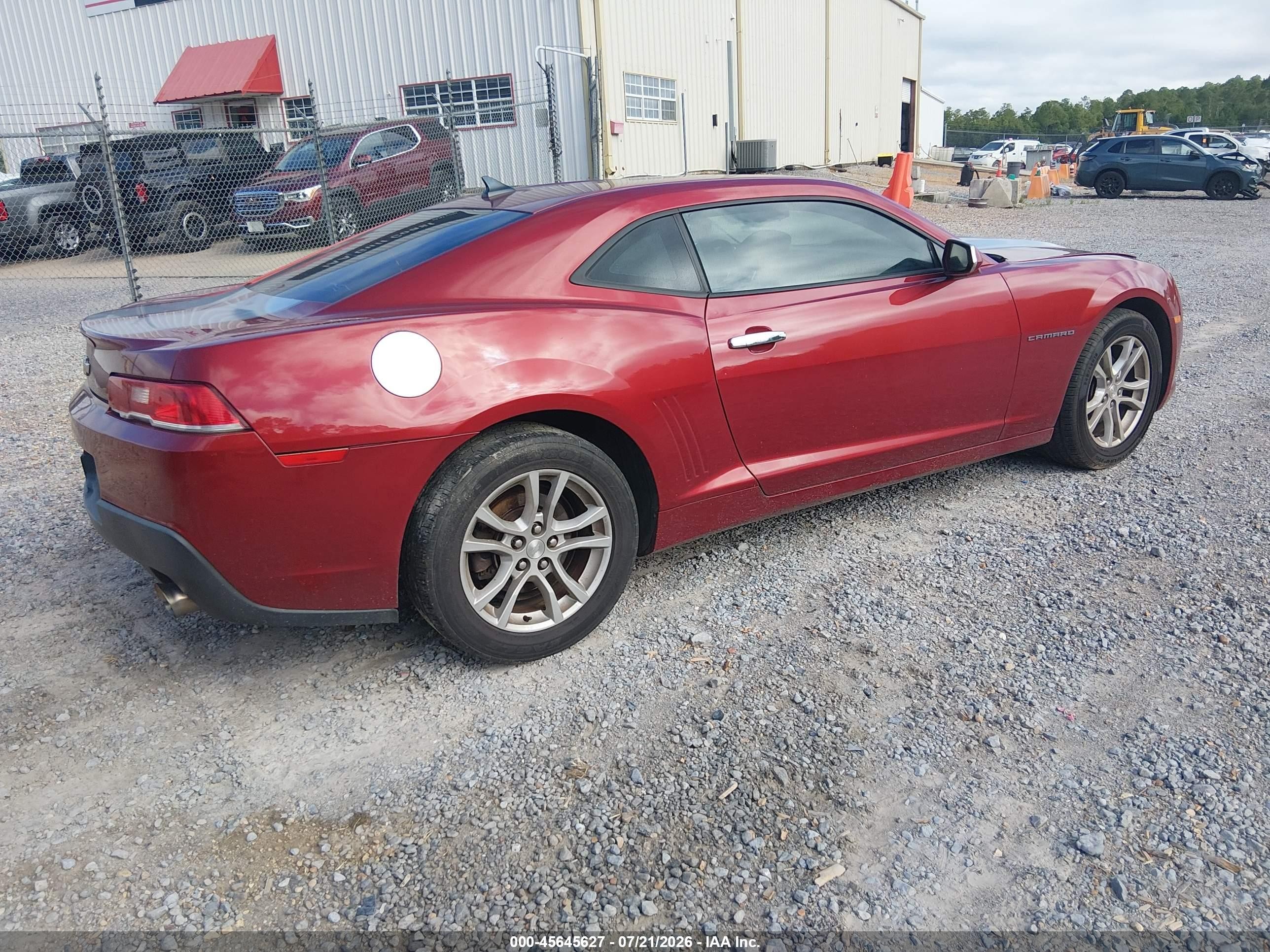 2015 Chevrolet Camaro 2ls Red vin: 2G1FB1E39F9307445