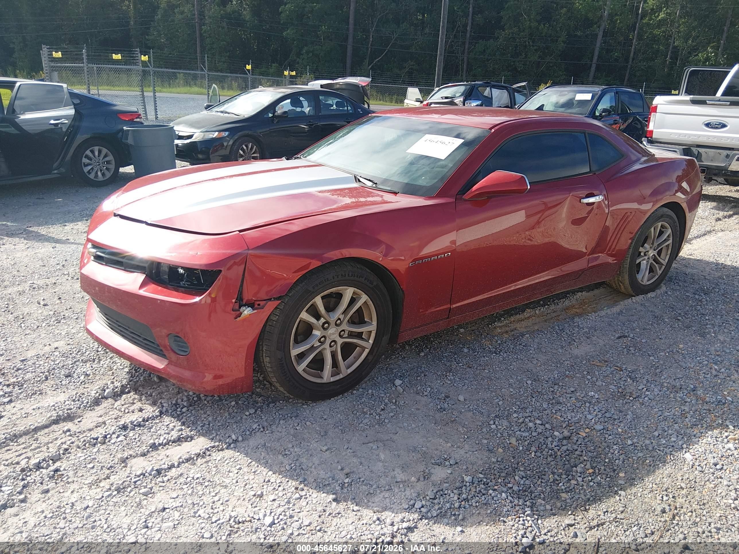 2015 Chevrolet Camaro 2ls Red vin: 2G1FB1E39F9307445
