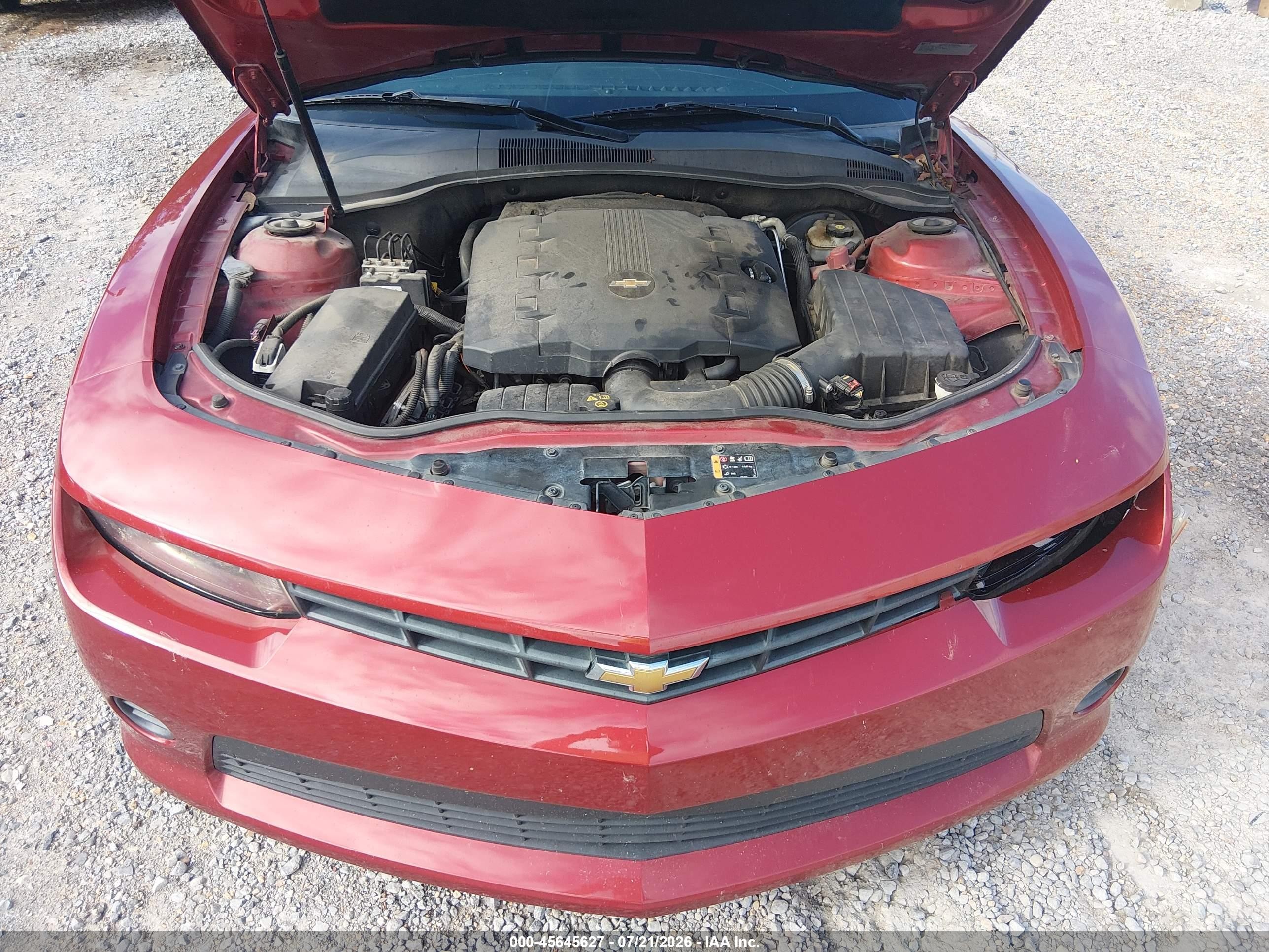 2015 Chevrolet Camaro 2ls Red vin: 2G1FB1E39F9307445