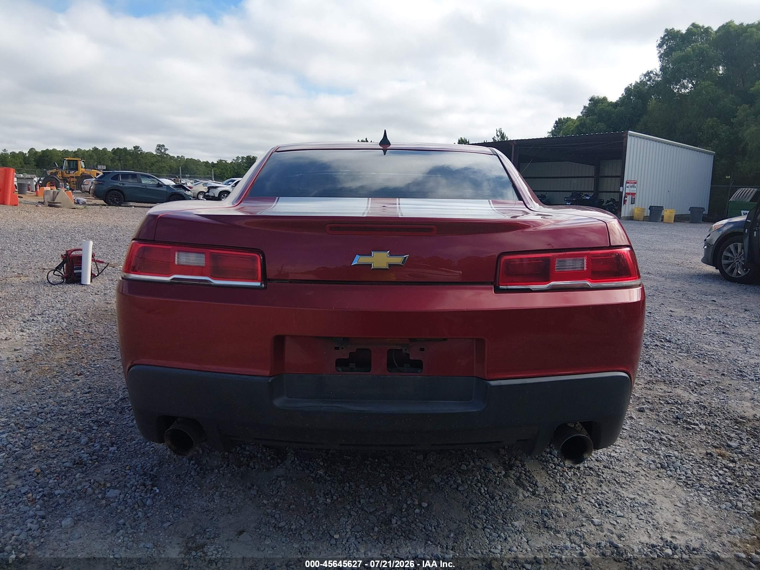 2015 Chevrolet Camaro 2ls Red vin: 2G1FB1E39F9307445