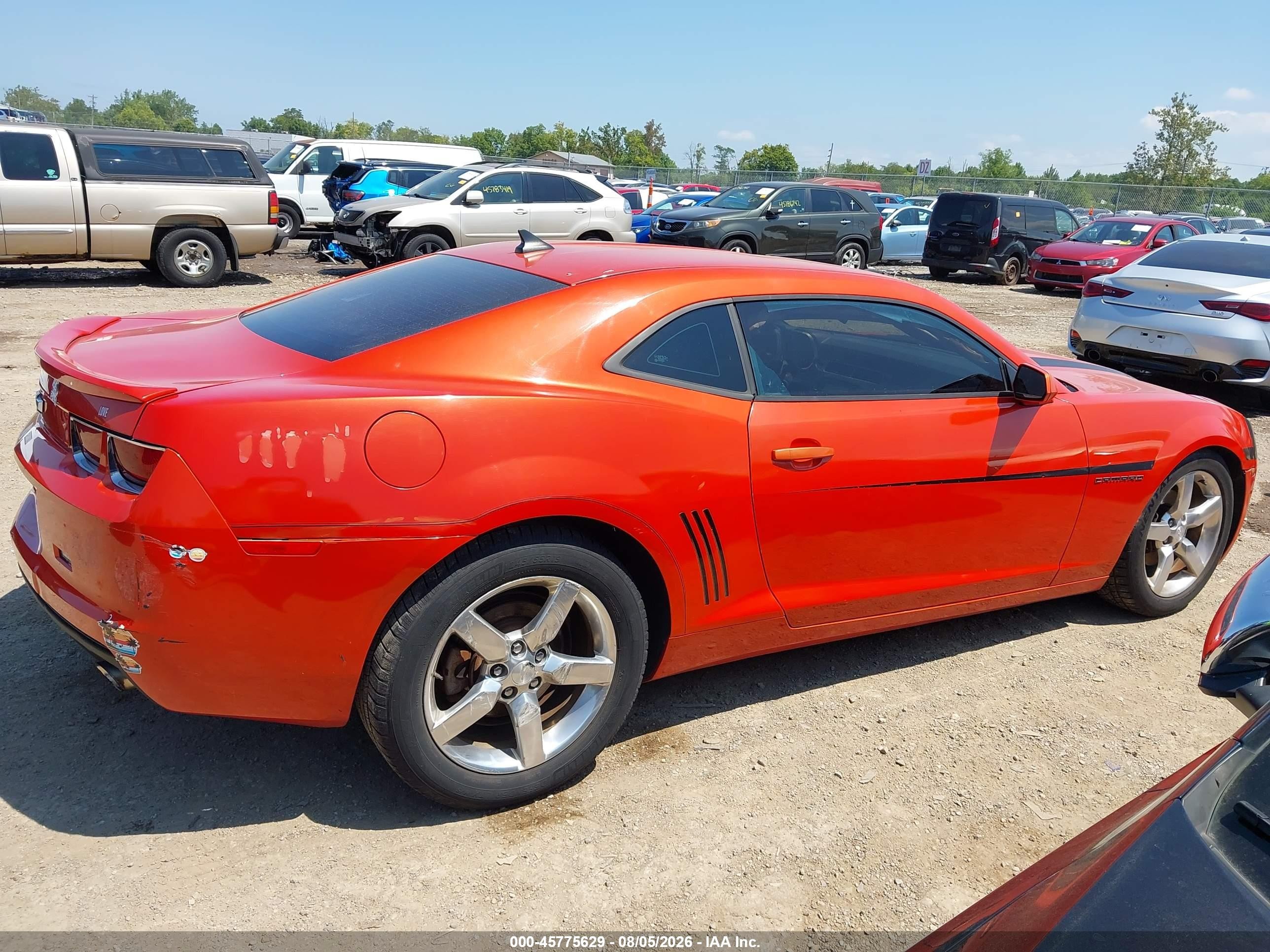 2012 Chevrolet Camaro 1lt Orange vin: 2G1FB1E3XC9105628