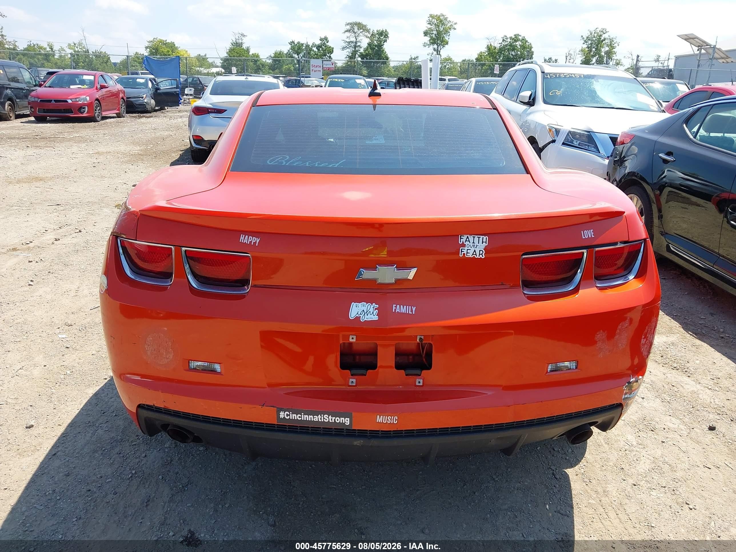 2012 Chevrolet Camaro 1lt Orange vin: 2G1FB1E3XC9105628