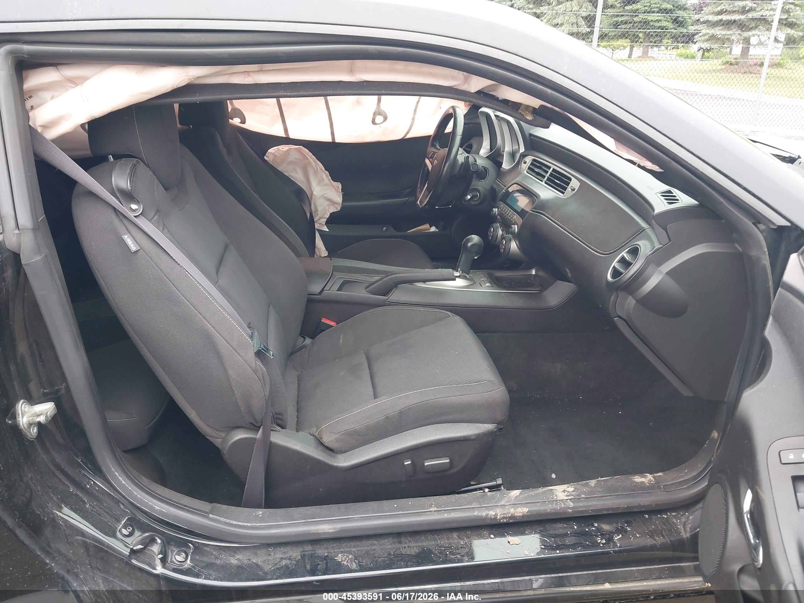 2012 Chevrolet Camaro 1lt Black vin: 2G1FB1E3XC9123191