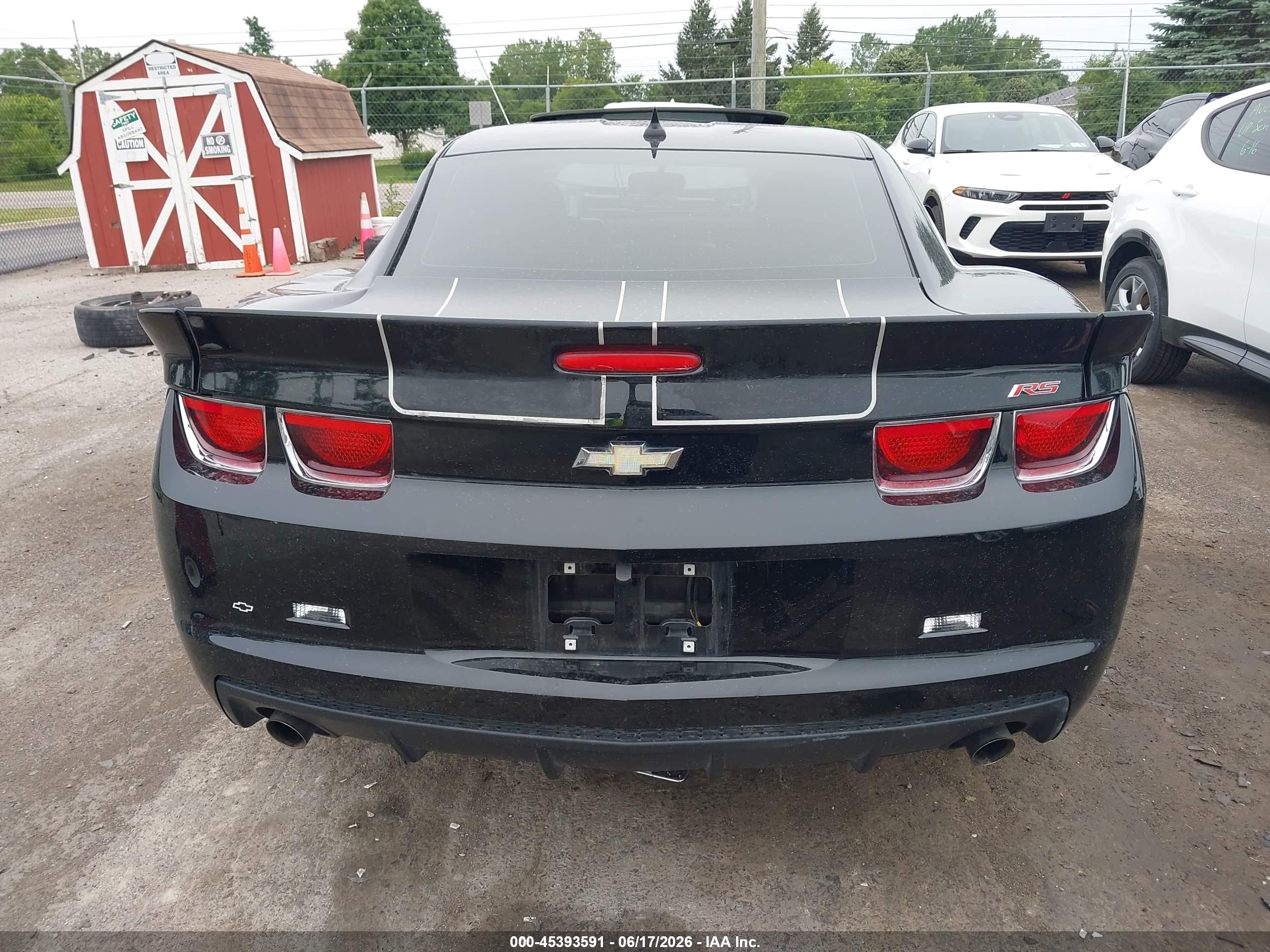 2012 Chevrolet Camaro 1lt Black vin: 2G1FB1E3XC9123191