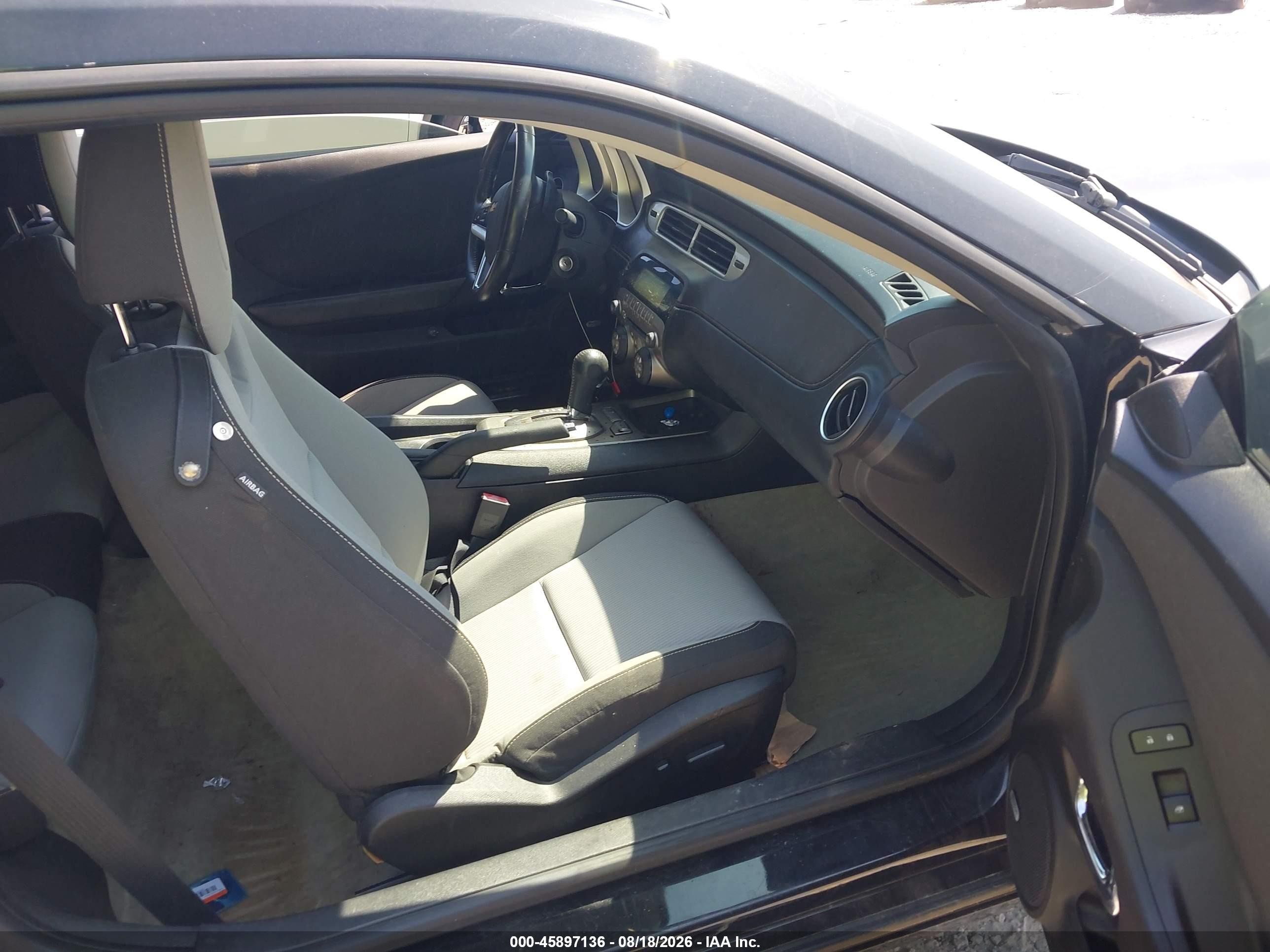 2012 Chevrolet Camaro 1lt Black vin: 2G1FB1E3XC9142744