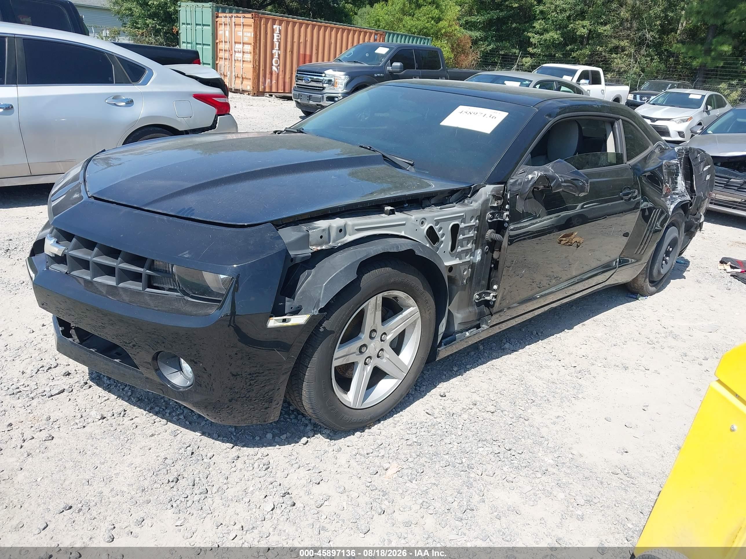 2012 Chevrolet Camaro 1lt Black vin: 2G1FB1E3XC9142744
