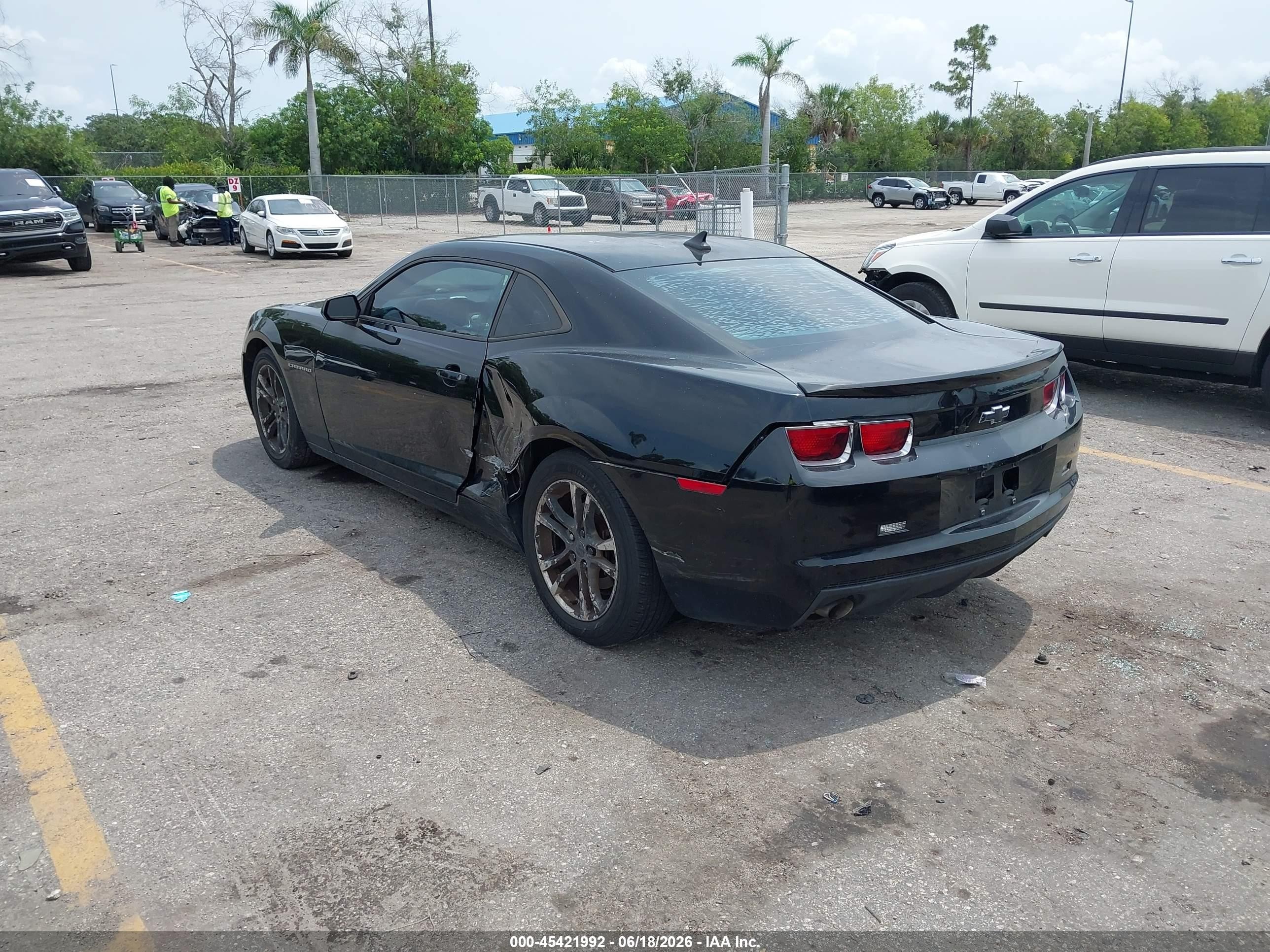 2013 Chevrolet Camaro 1lt Black vin: 2G1FB1E3XD9120471