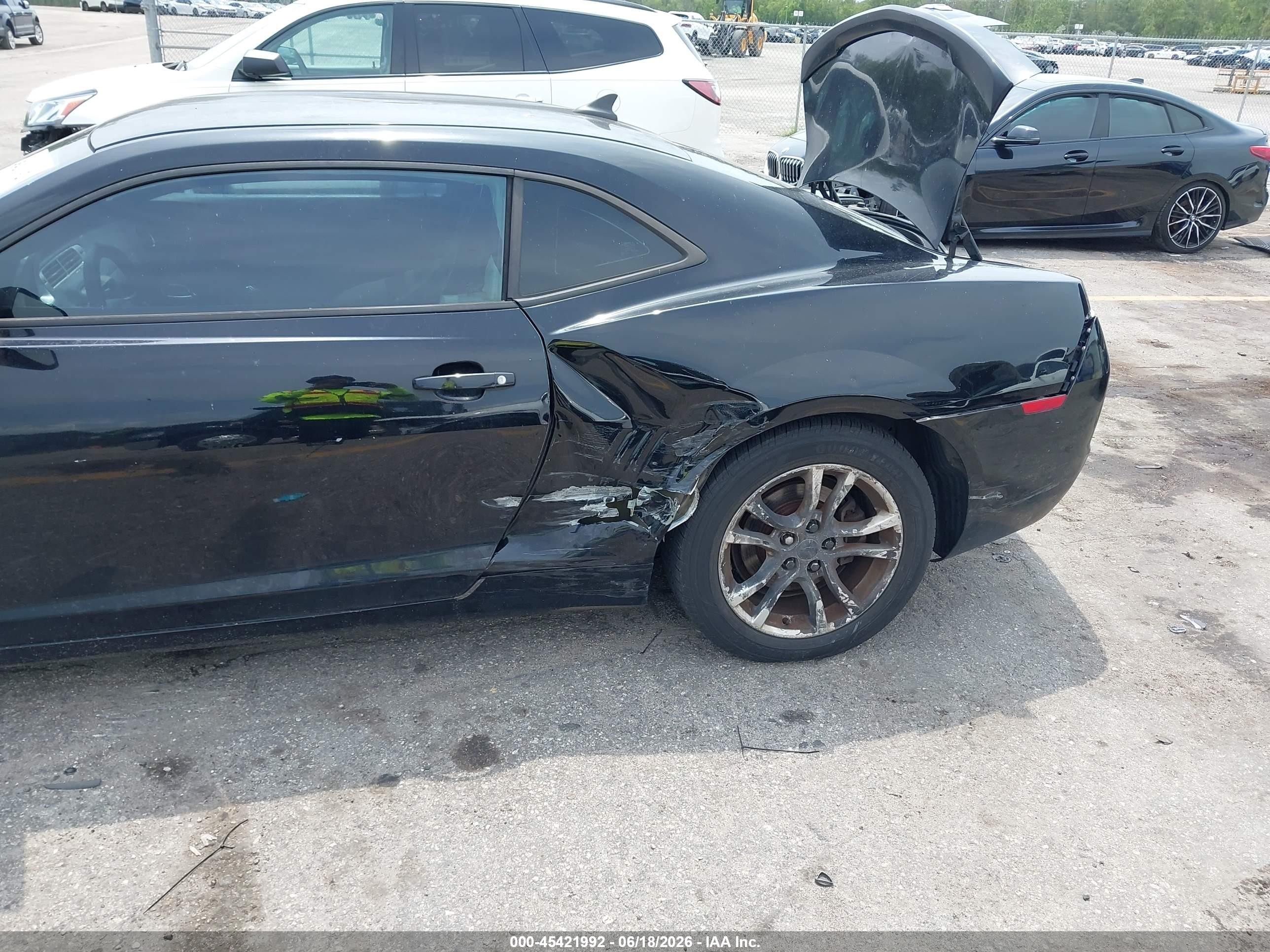 2013 Chevrolet Camaro 1lt Black vin: 2G1FB1E3XD9120471
