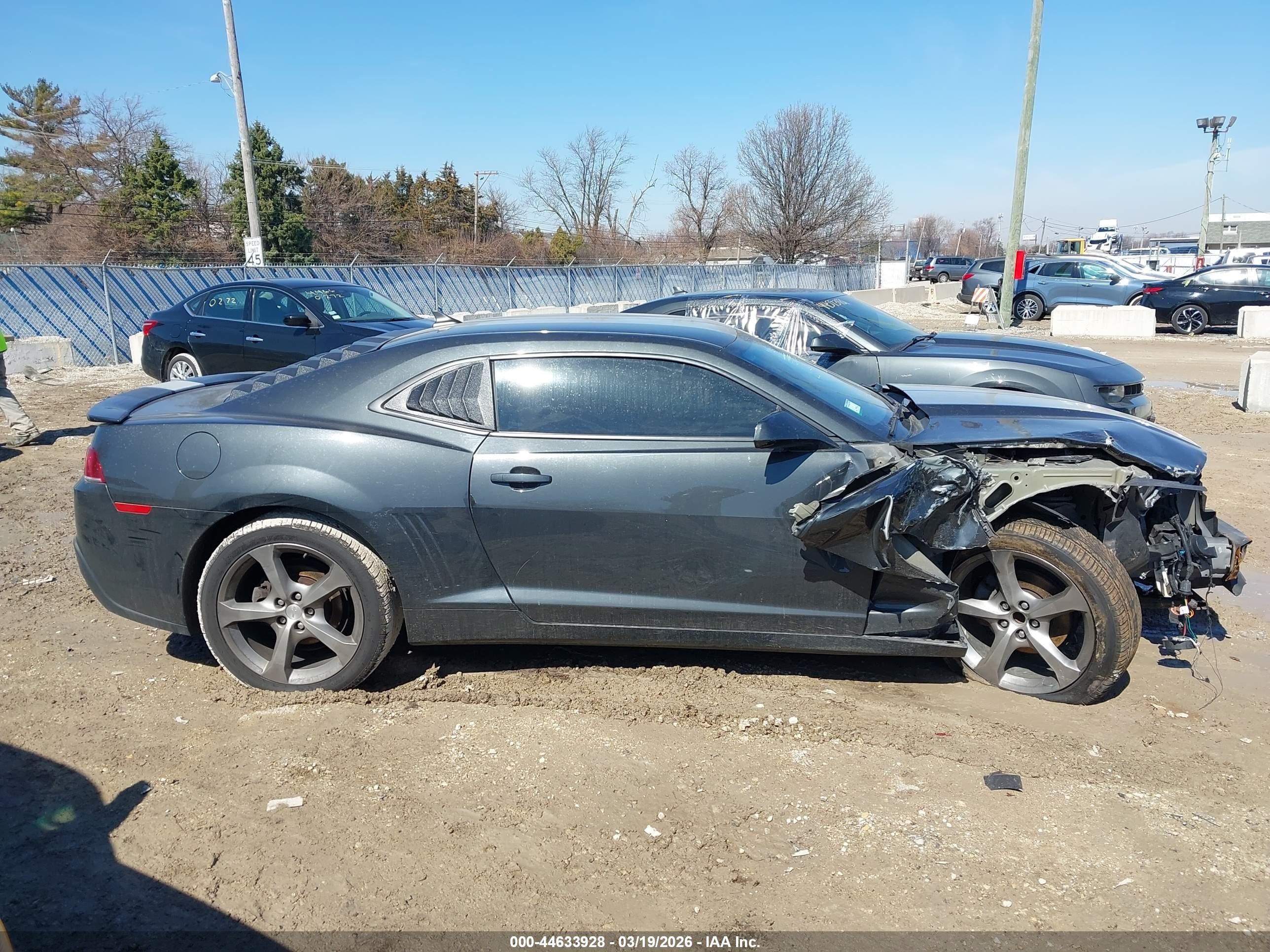 2014 Chevrolet Camaro 1lt Gray vin: 2G1FB1E3XE9225206