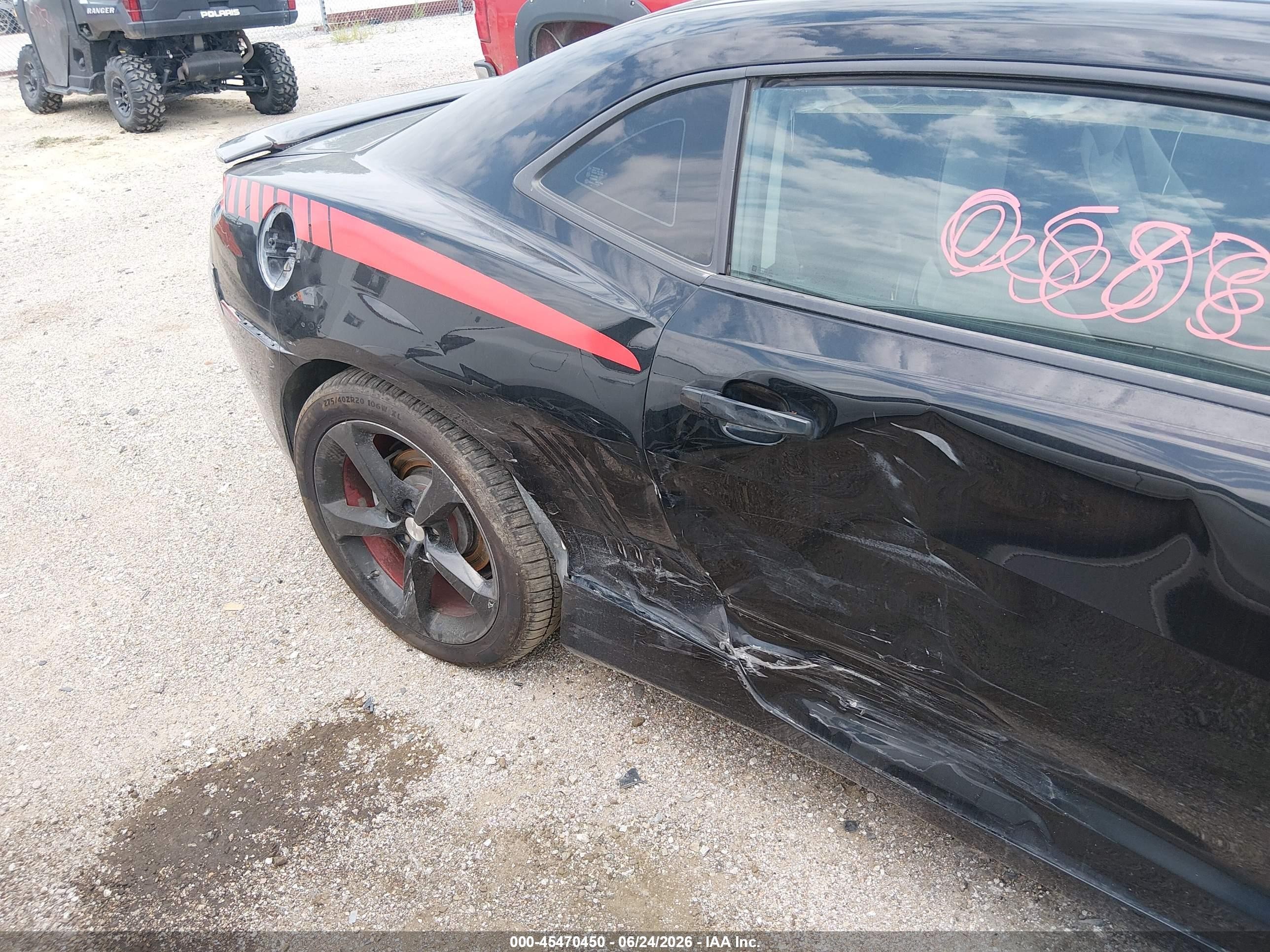 2014 Chevrolet Camaro 1lt Black vin: 2G1FB1E3XE9250414