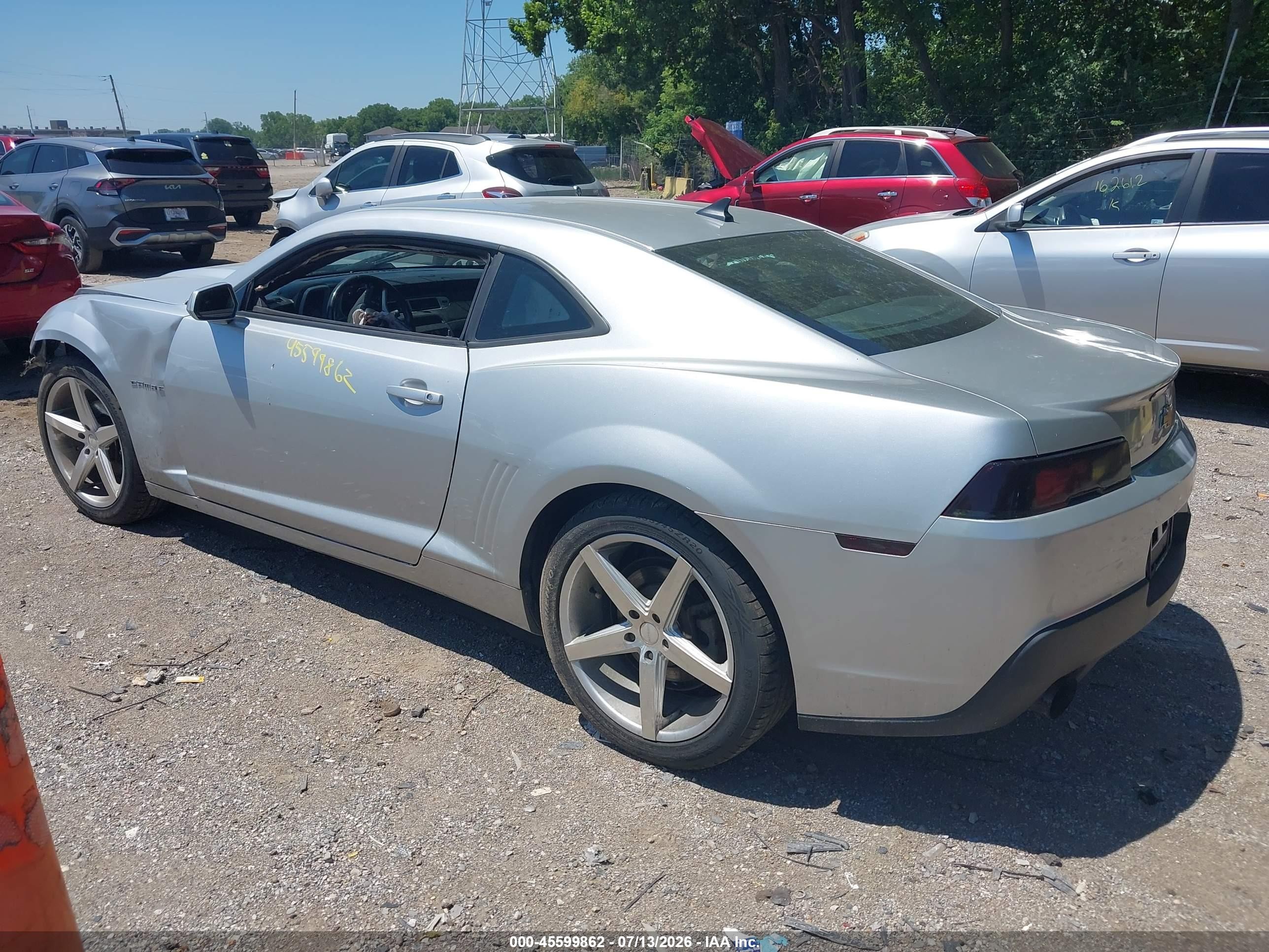 2014 Chevrolet Camaro 1lt Silver vin: 2G1FB1E3XE9320154