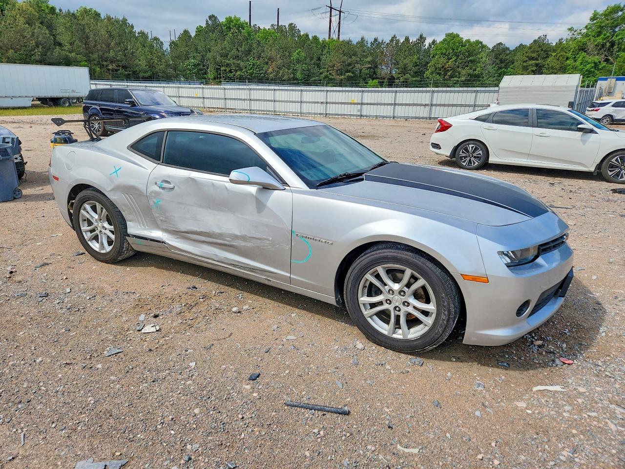 2015 Chevrolet Camaro Ls Silver vin: 2G1FB1E3XF9130582