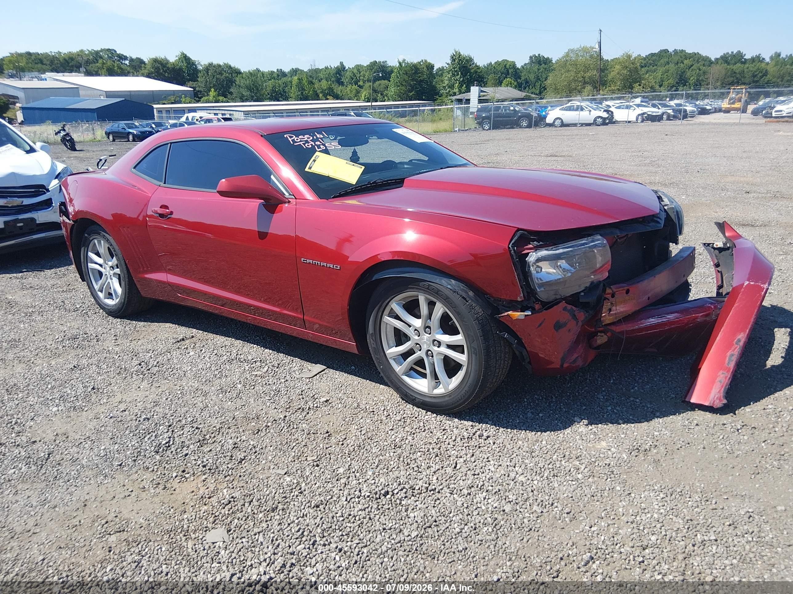 2015 Chevrolet Camaro 2ls Red vin: 2G1FB1E3XF9275556