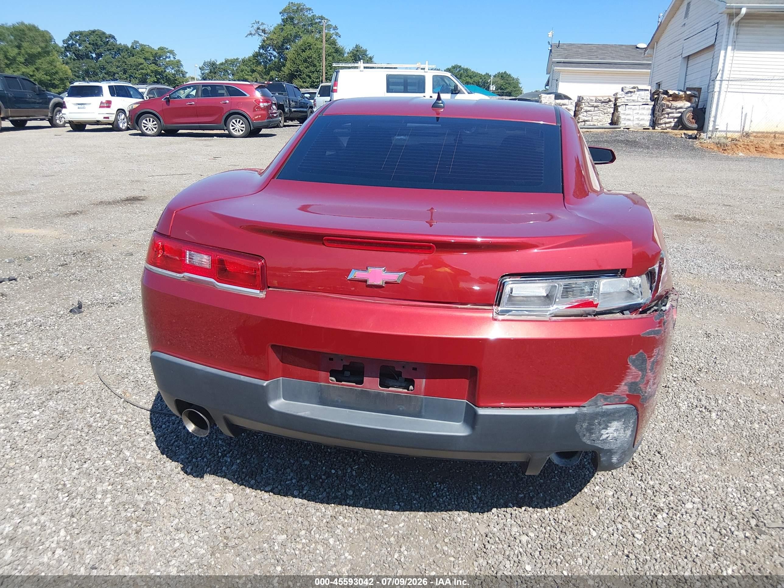 2015 Chevrolet Camaro 2ls Red vin: 2G1FB1E3XF9275556