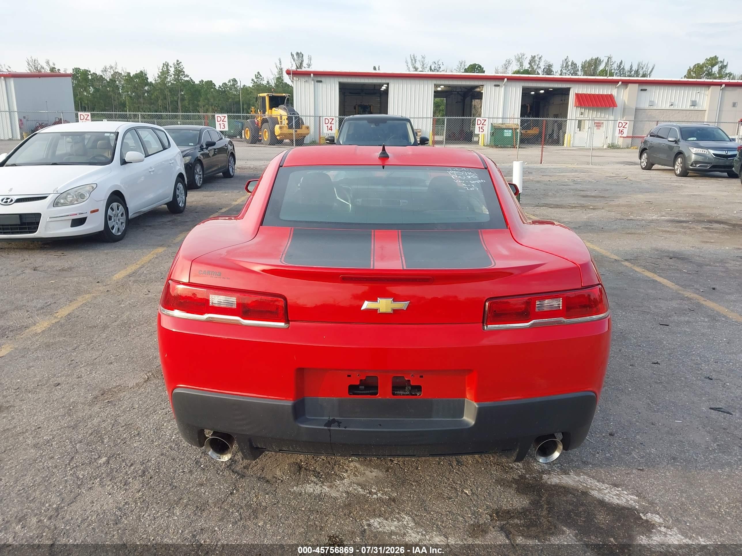 2015 Chevrolet Camaro 2ls Red vin: 2G1FB1E3XF9303355