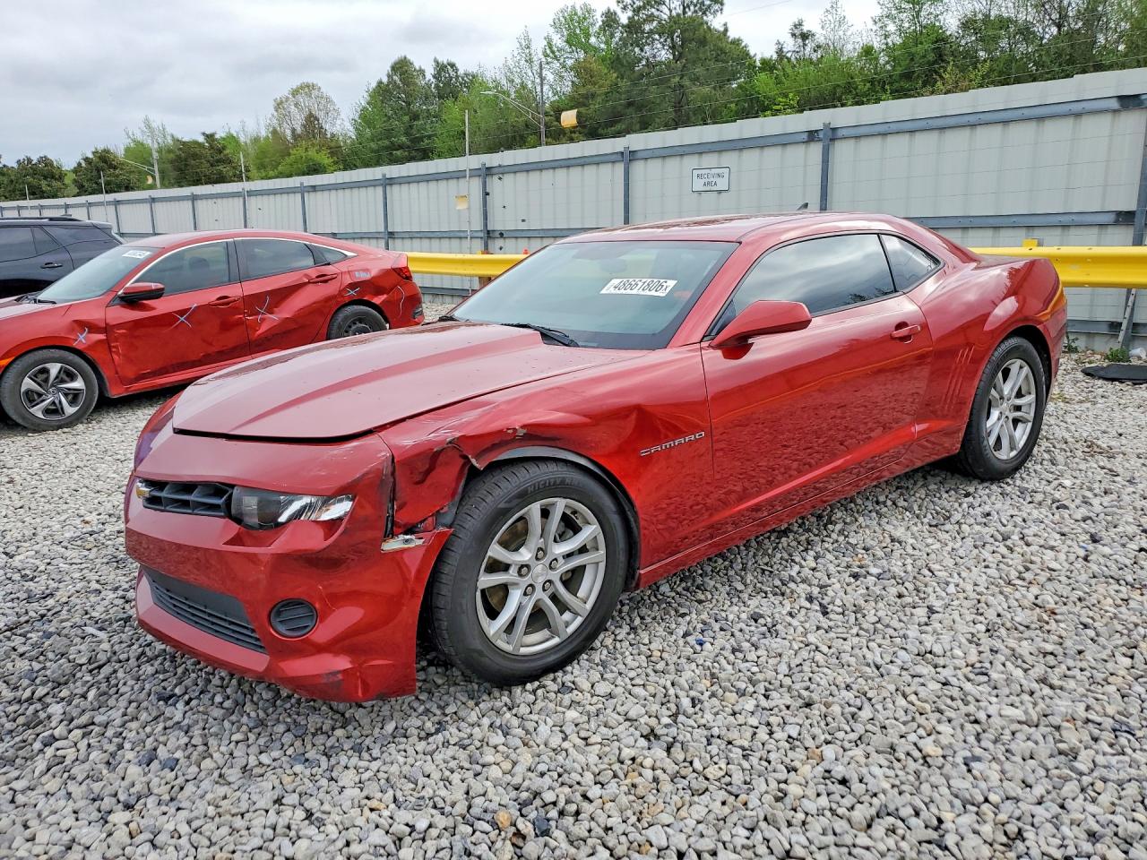 2015 Chevrolet Camaro Ls Red vin: 2G1FB1E3XF9309740