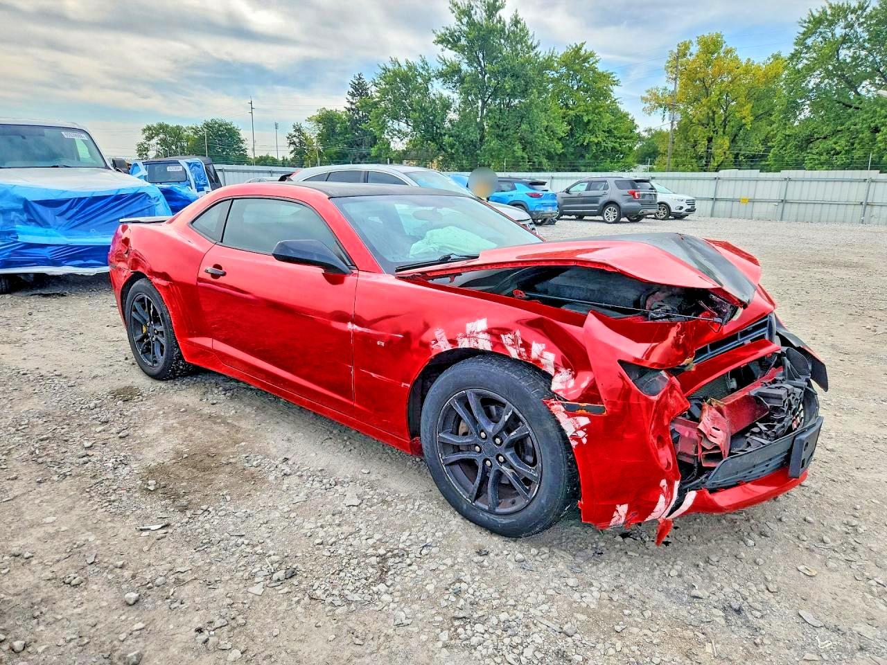 2015 Chevrolet Camaro Ls Red vin: 2G1FB1E3XF9310600
