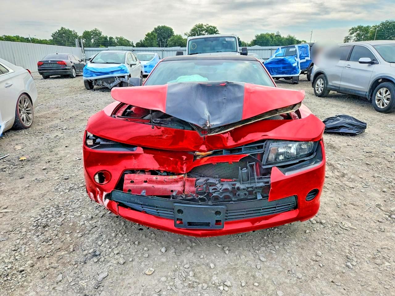 2015 Chevrolet Camaro Ls Red vin: 2G1FB1E3XF9310600