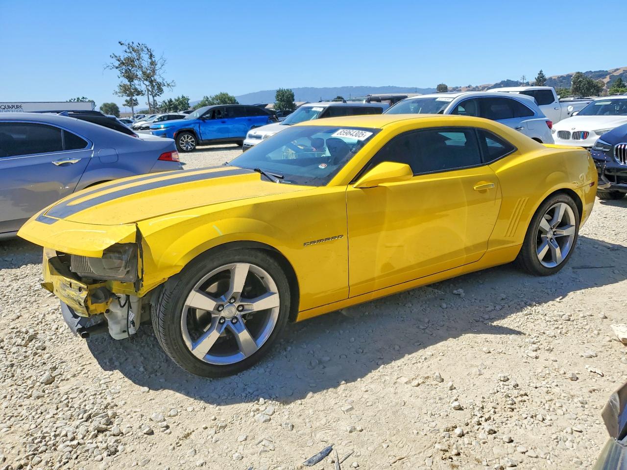 2011 Chevrolet Camaro Lt Yellow vin: 2G1FB1ED0B9118556