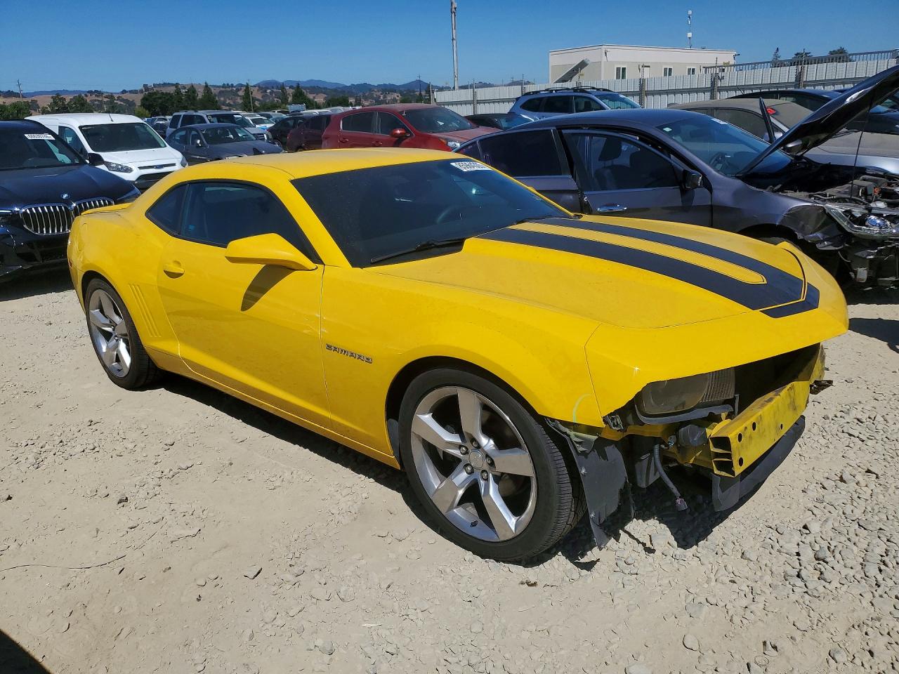 2011 Chevrolet Camaro Lt Yellow vin: 2G1FB1ED0B9118556