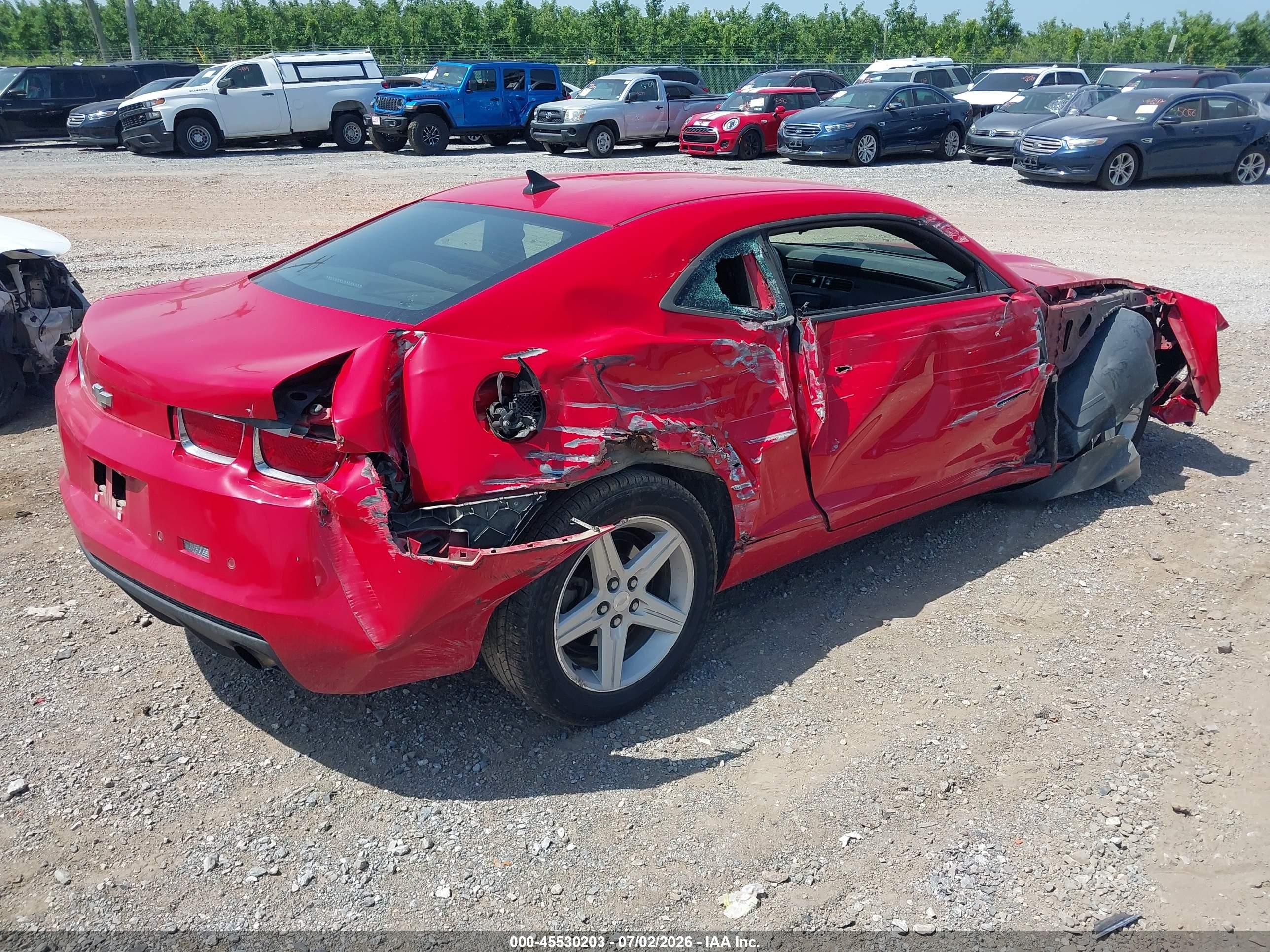 2011 Chevrolet Camaro 1lt Red vin: 2G1FB1ED3B9112248