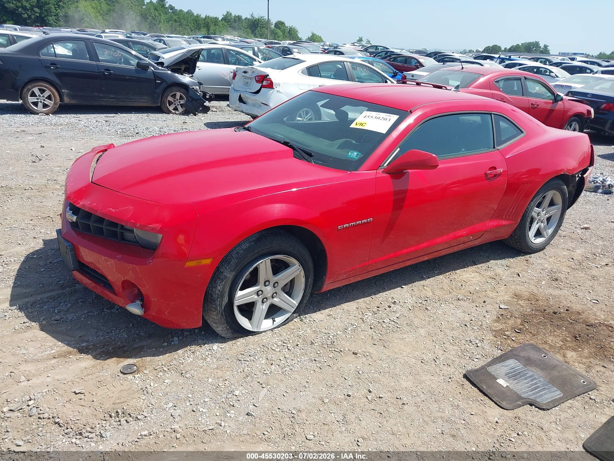 2011 Chevrolet Camaro 1lt Red vin: 2G1FB1ED3B9112248