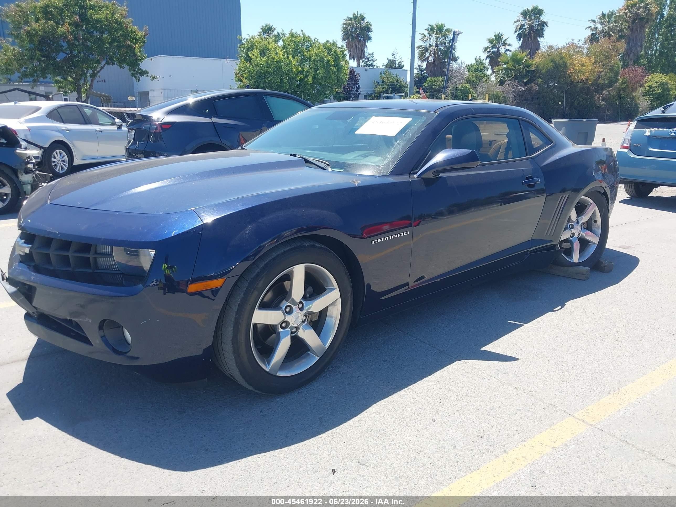2011 Chevrolet Camaro 1lt Blue vin: 2G1FB1ED6B9110641