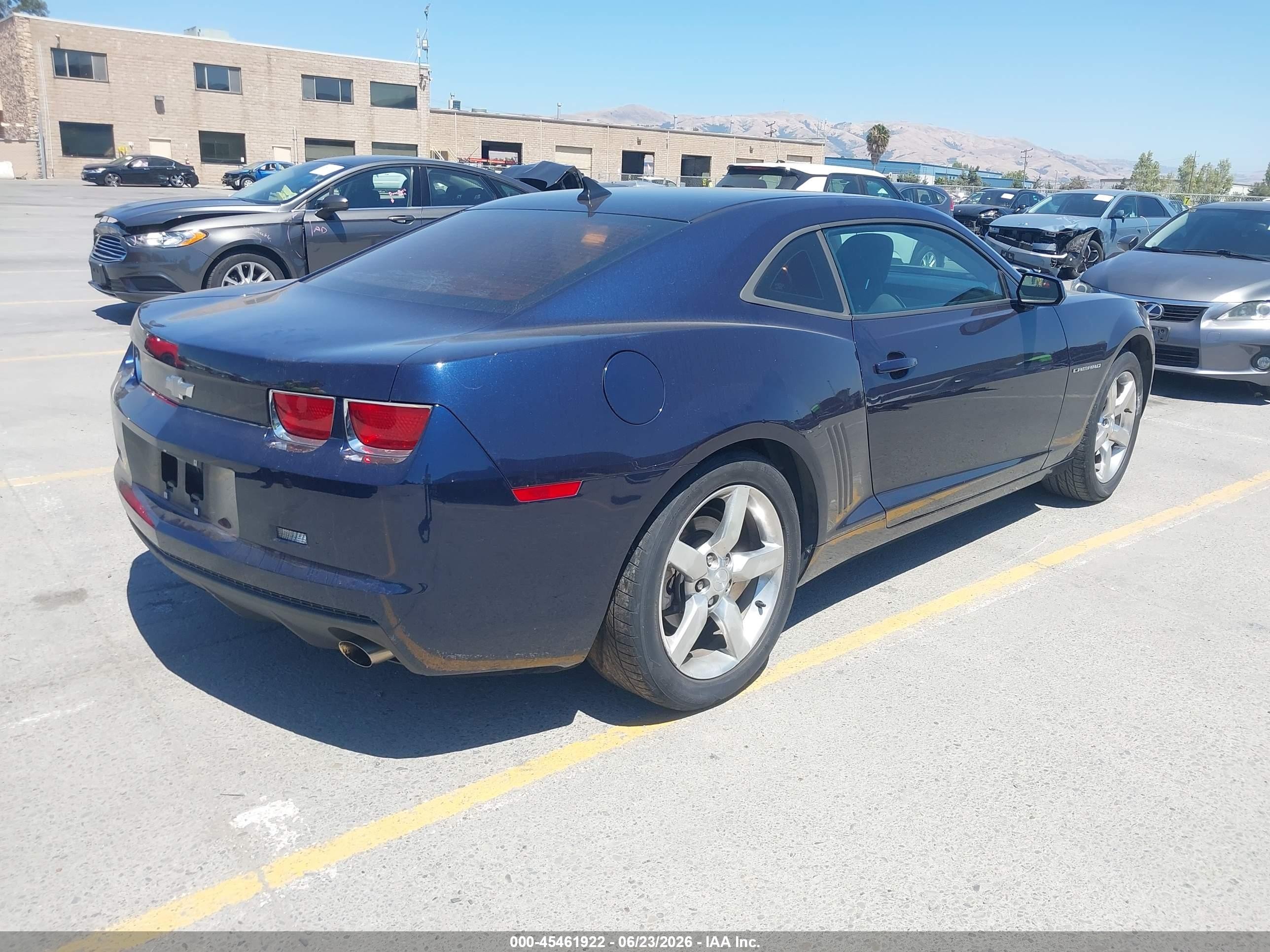 2011 Chevrolet Camaro 1lt Blue vin: 2G1FB1ED6B9110641