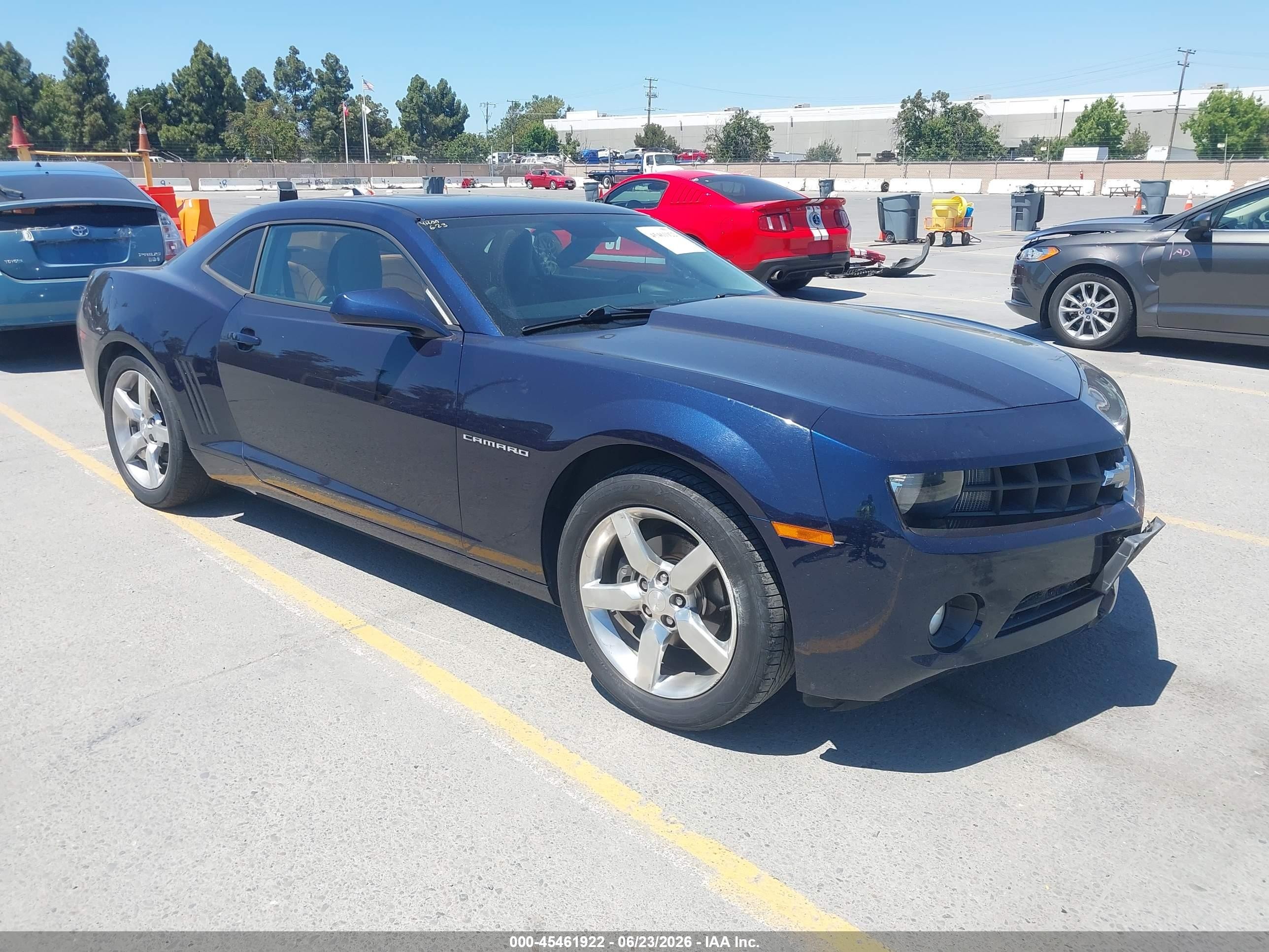 2011 Chevrolet Camaro 1lt Blue vin: 2G1FB1ED6B9110641