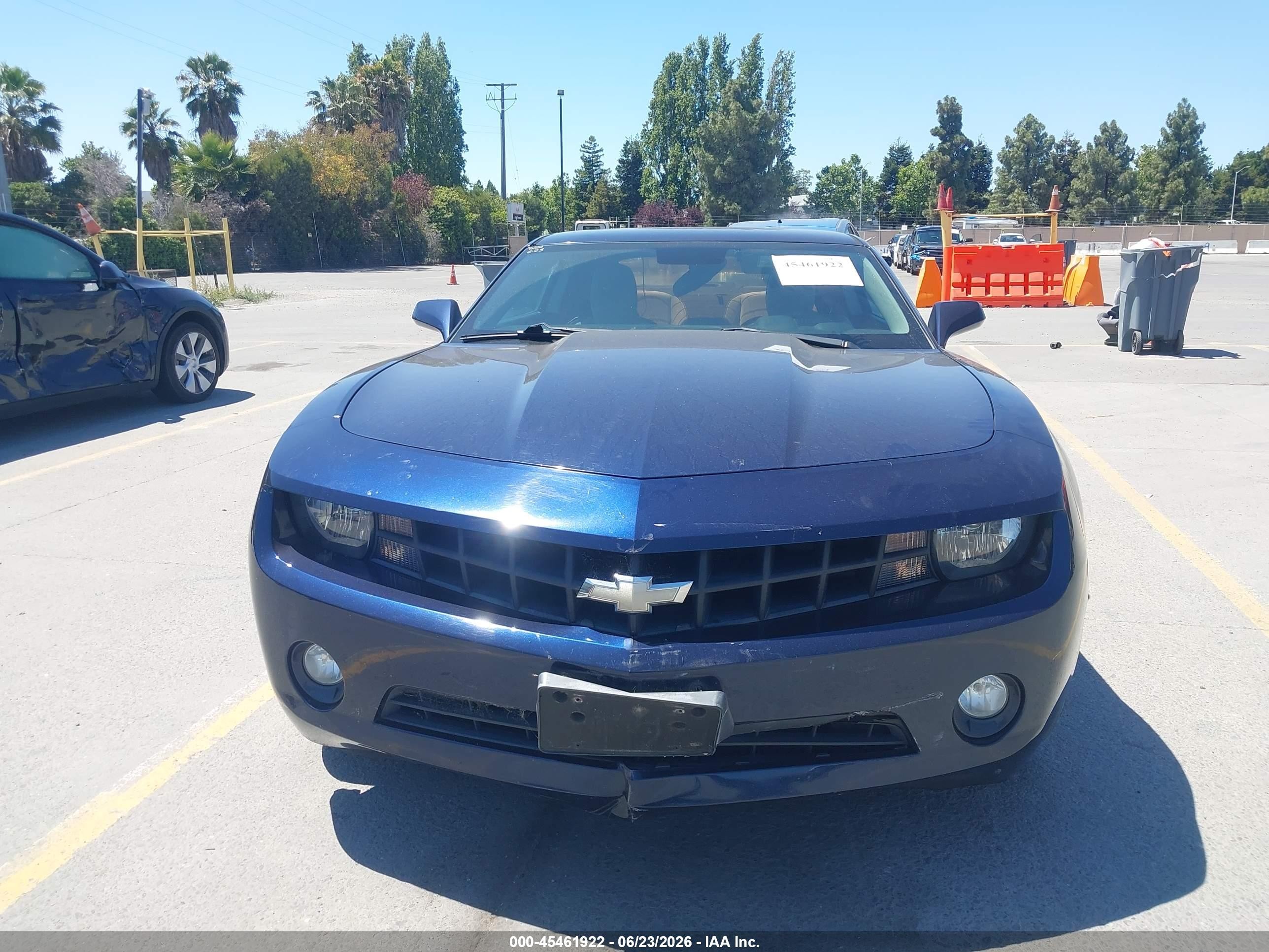 2011 Chevrolet Camaro 1lt Blue vin: 2G1FB1ED6B9110641